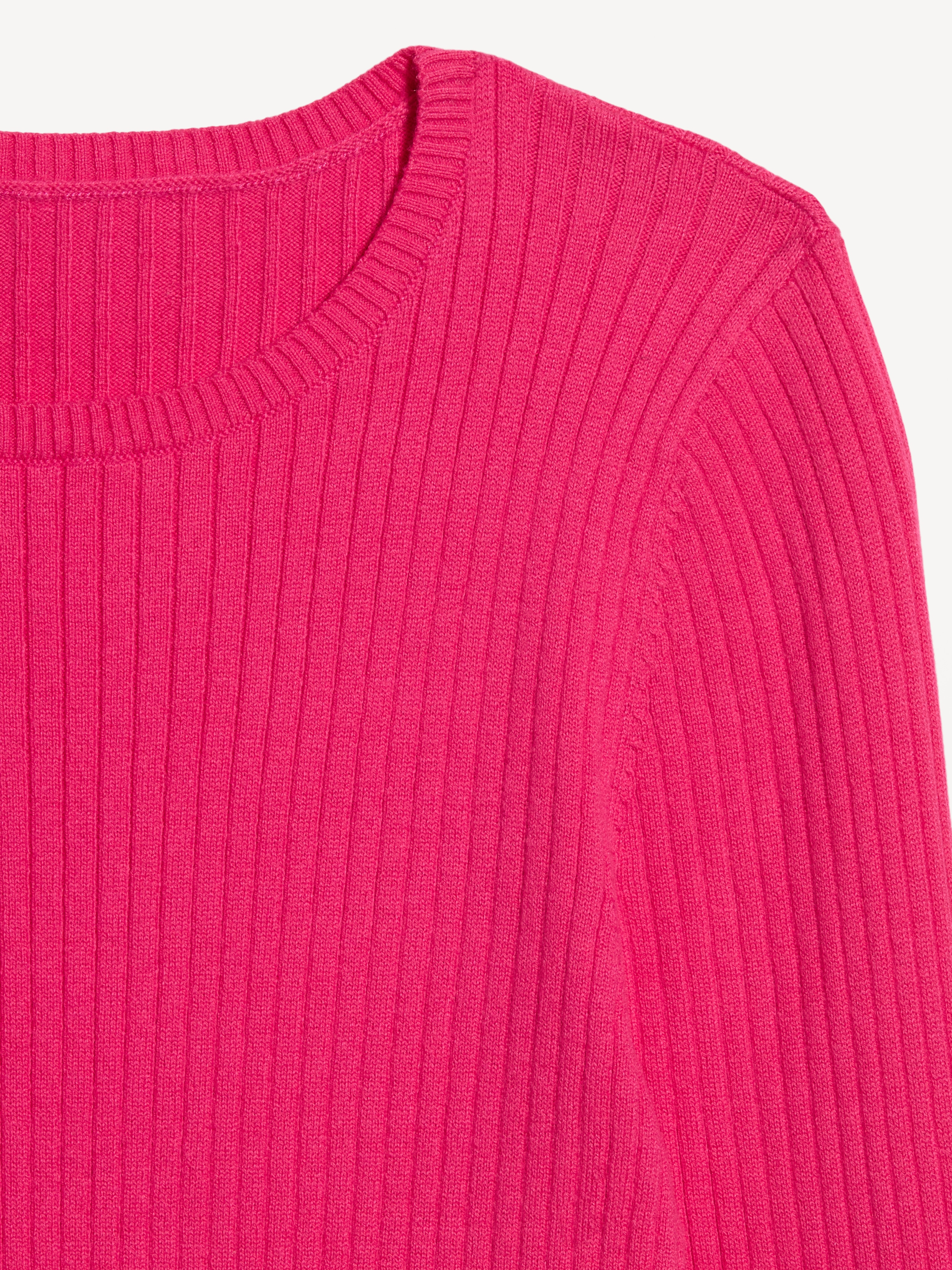 SoSoft Lite Crew-Neck Long-Sleeve Ribbed Sweater - For Our Fuchsia - 3