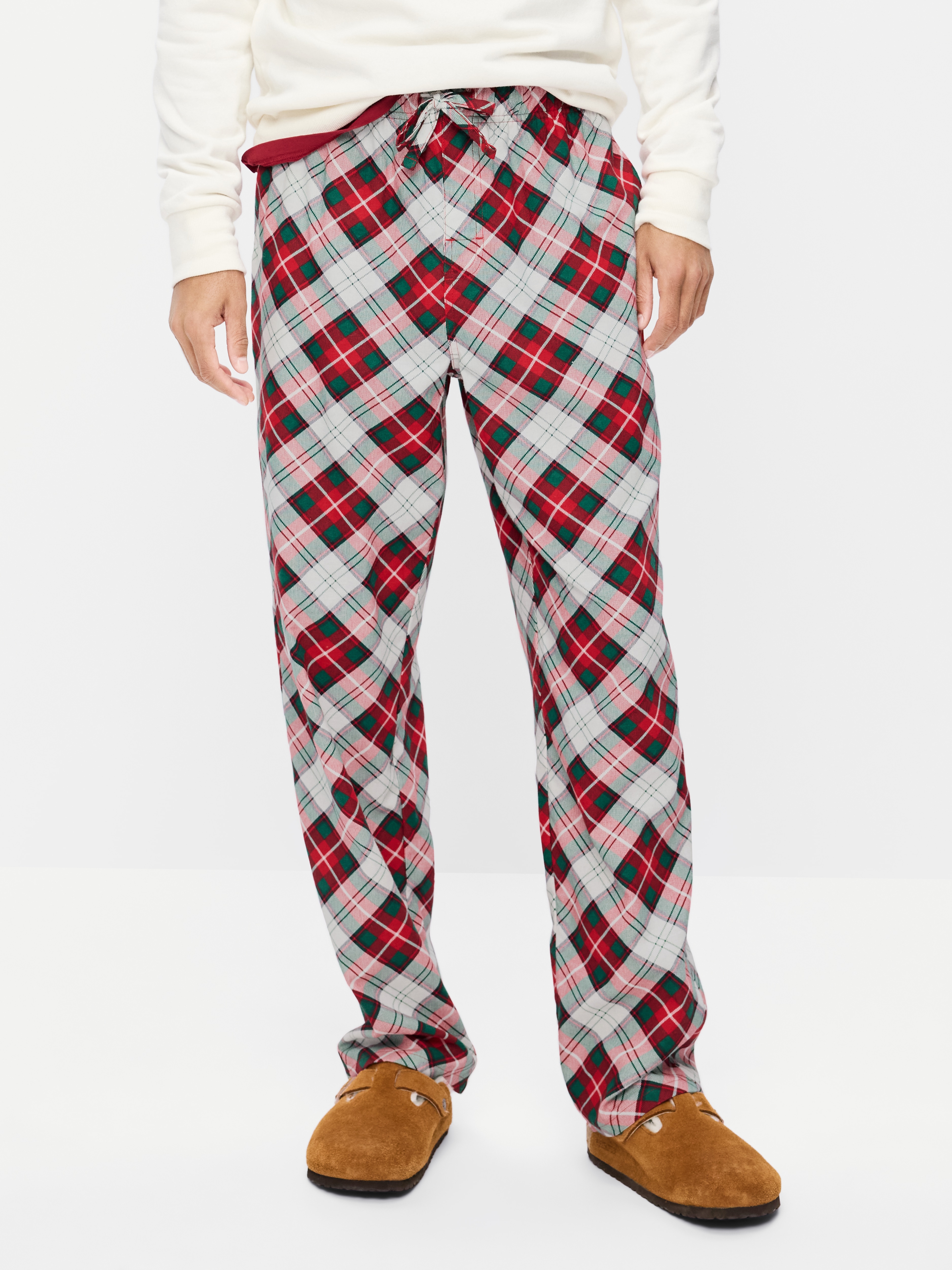 Flannel Pajama Pants - White Plaid (Match the Fam!) - 1