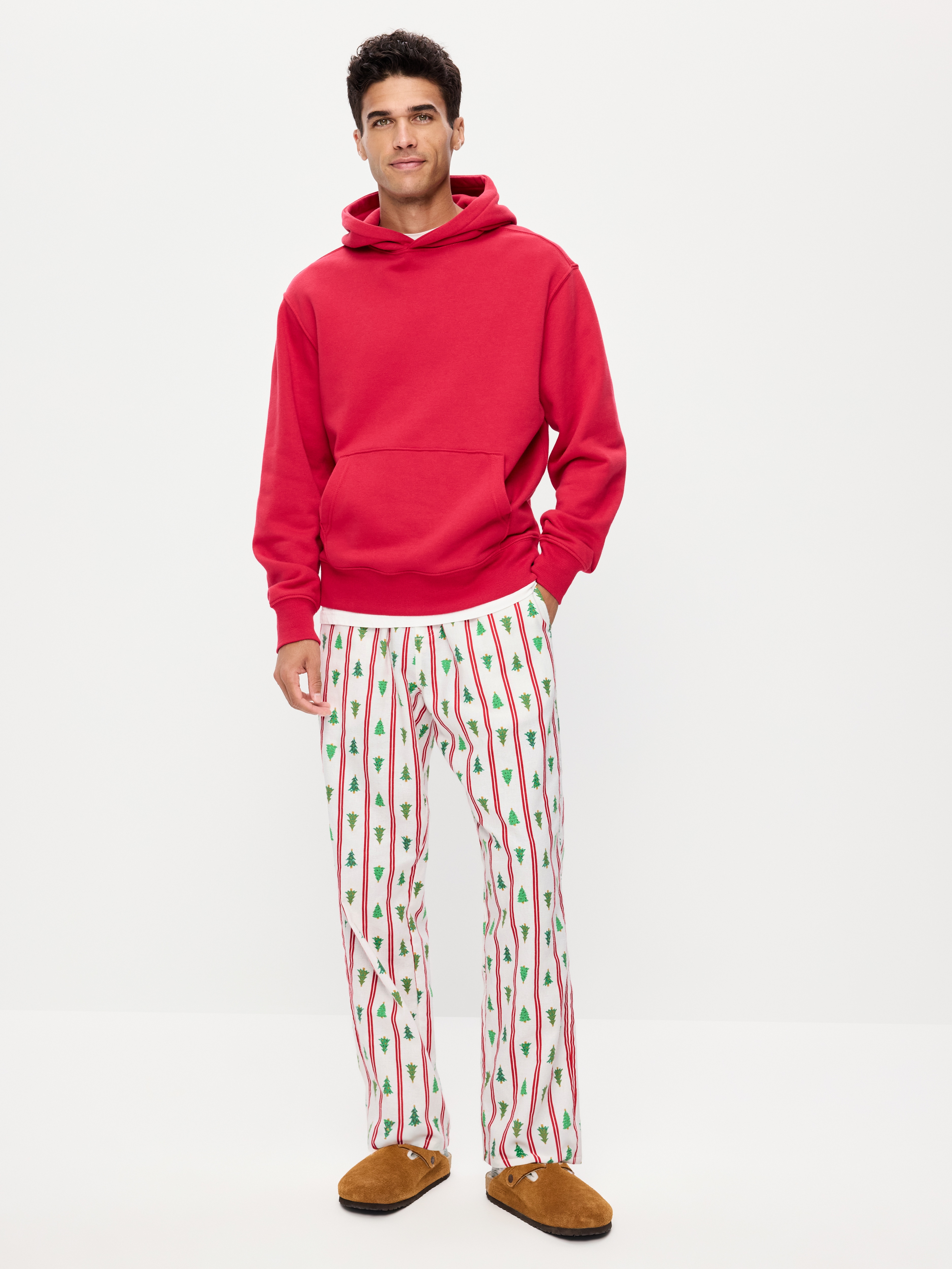 Flannel Pajama Pants - Tree Stripes (Match the Fam!) - 1