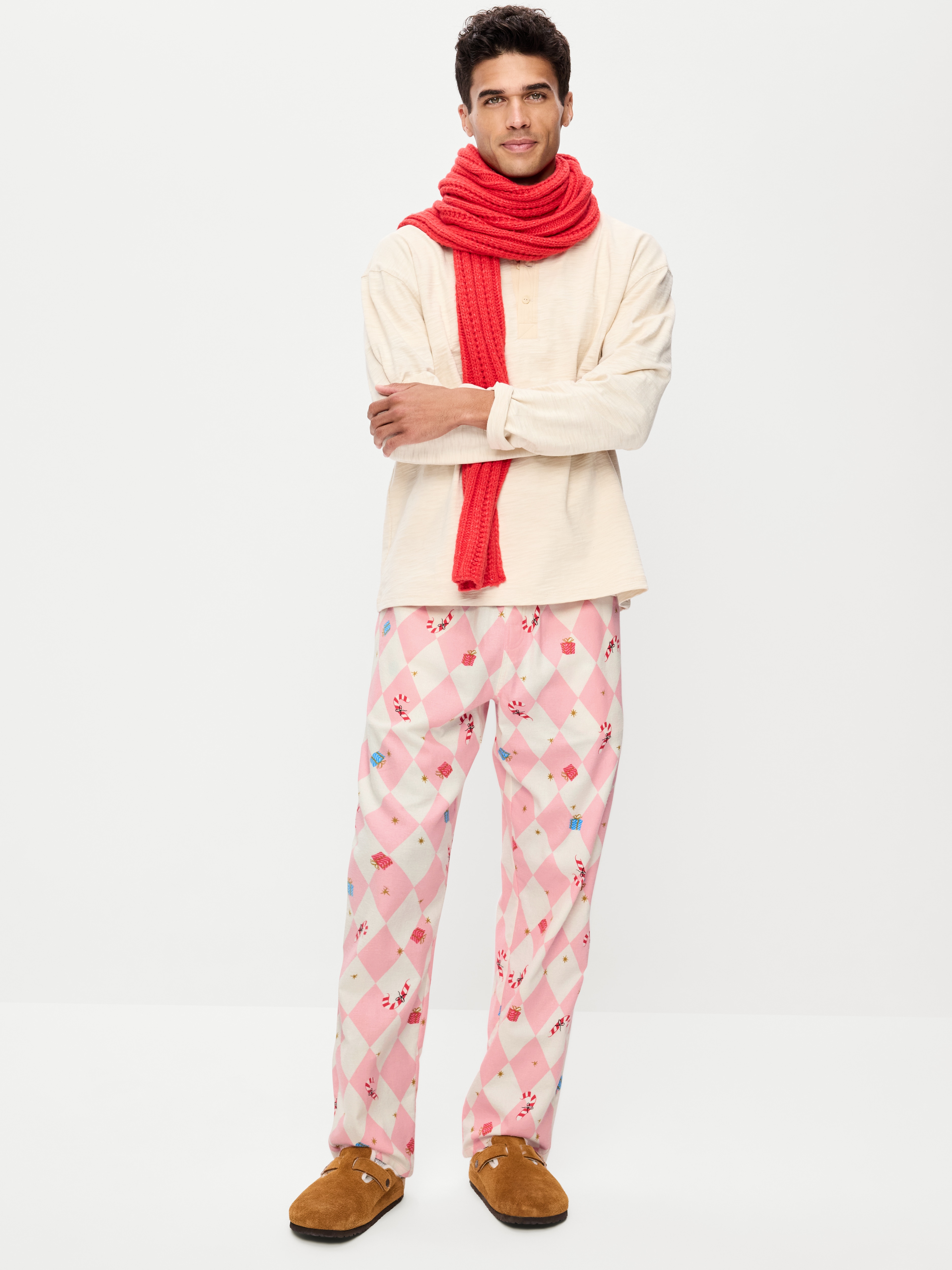 Flannel Pajama Pants - Checkered Candy Canes (Match the Fam!) - 1