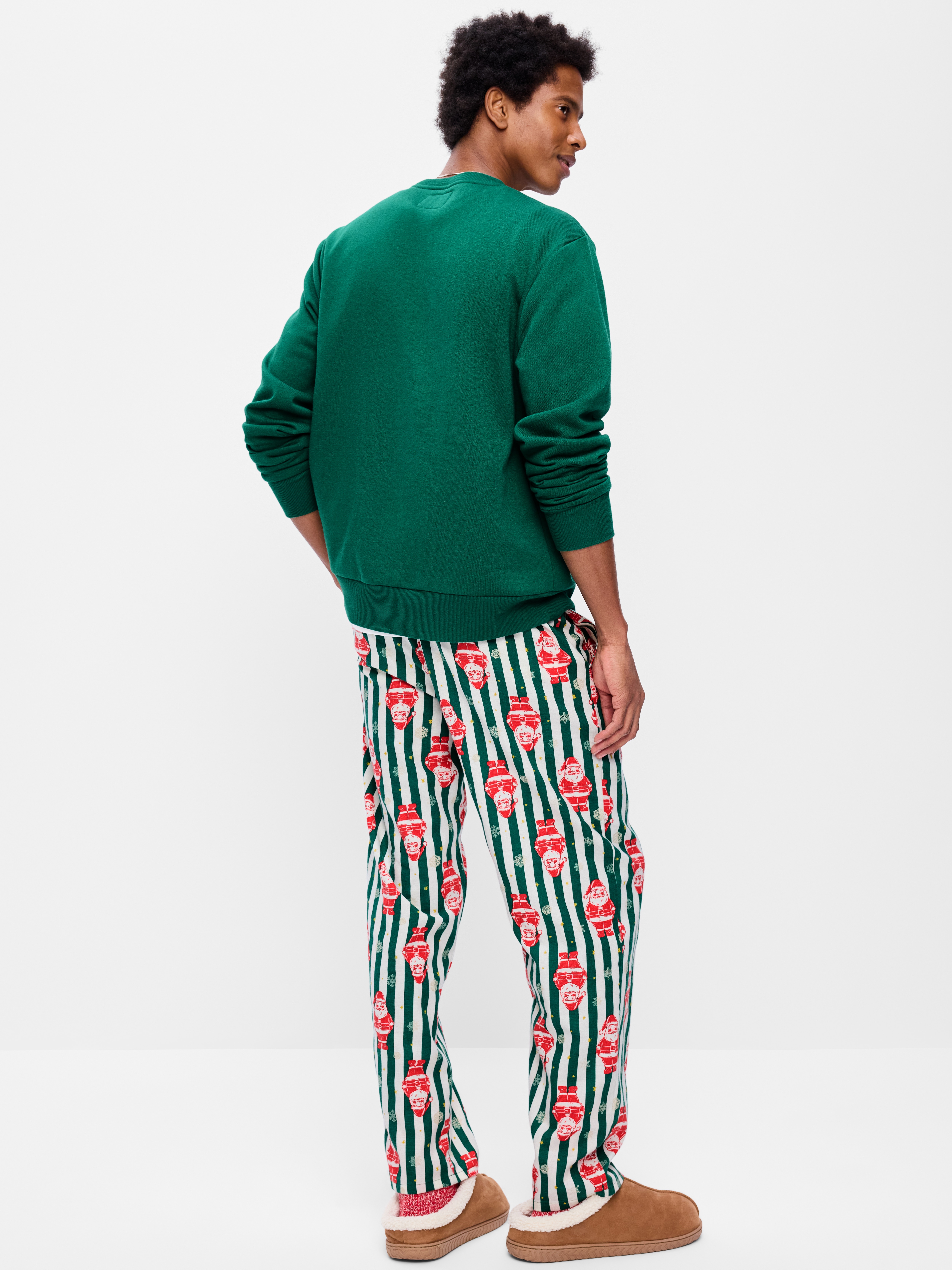 Flannel Pajama Pants - Santa Stripes (Match the Fam!) - 3