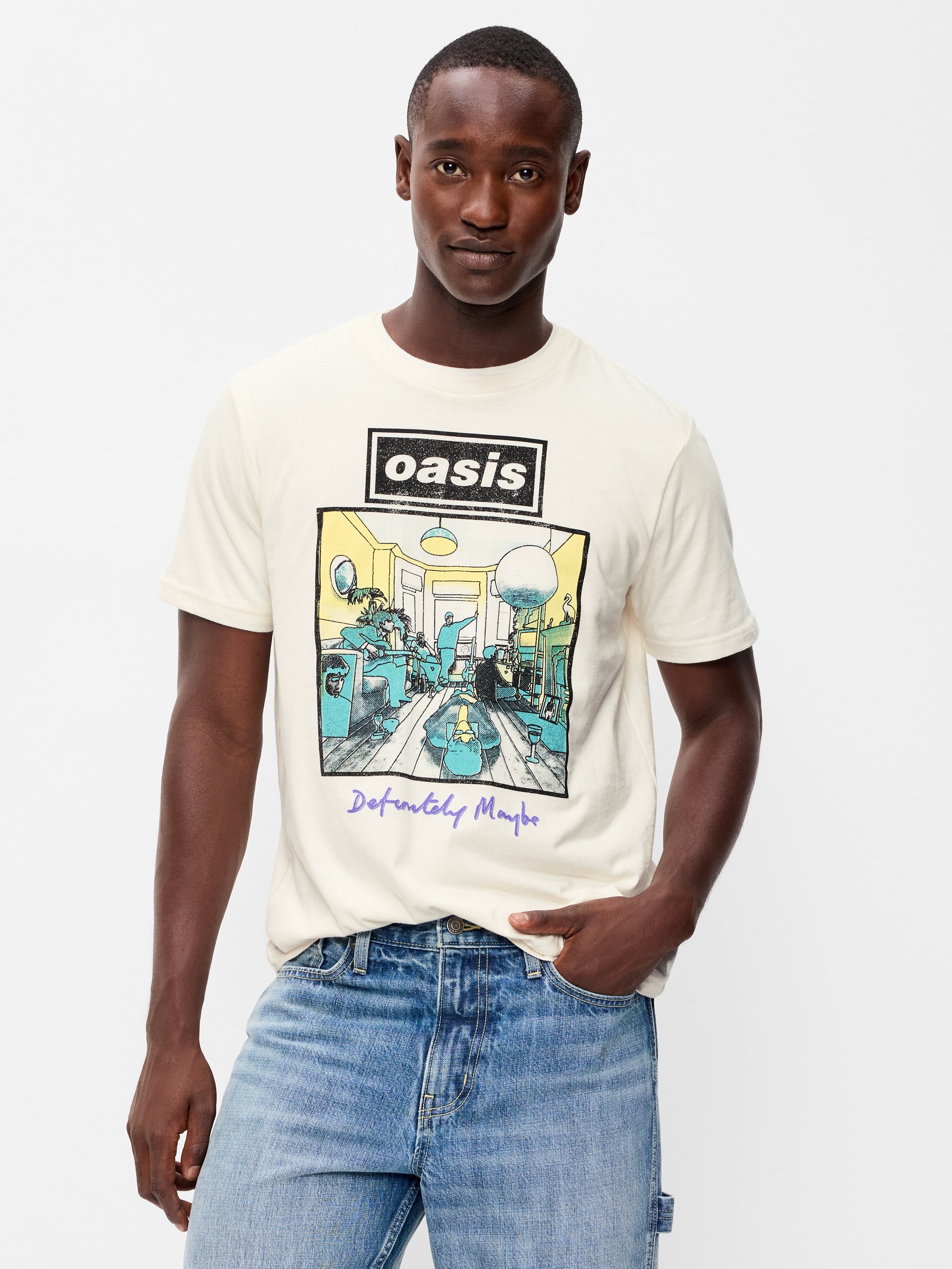 Oasis Definitely Maybe Graphic T-Shirt - Sea Salt - 1