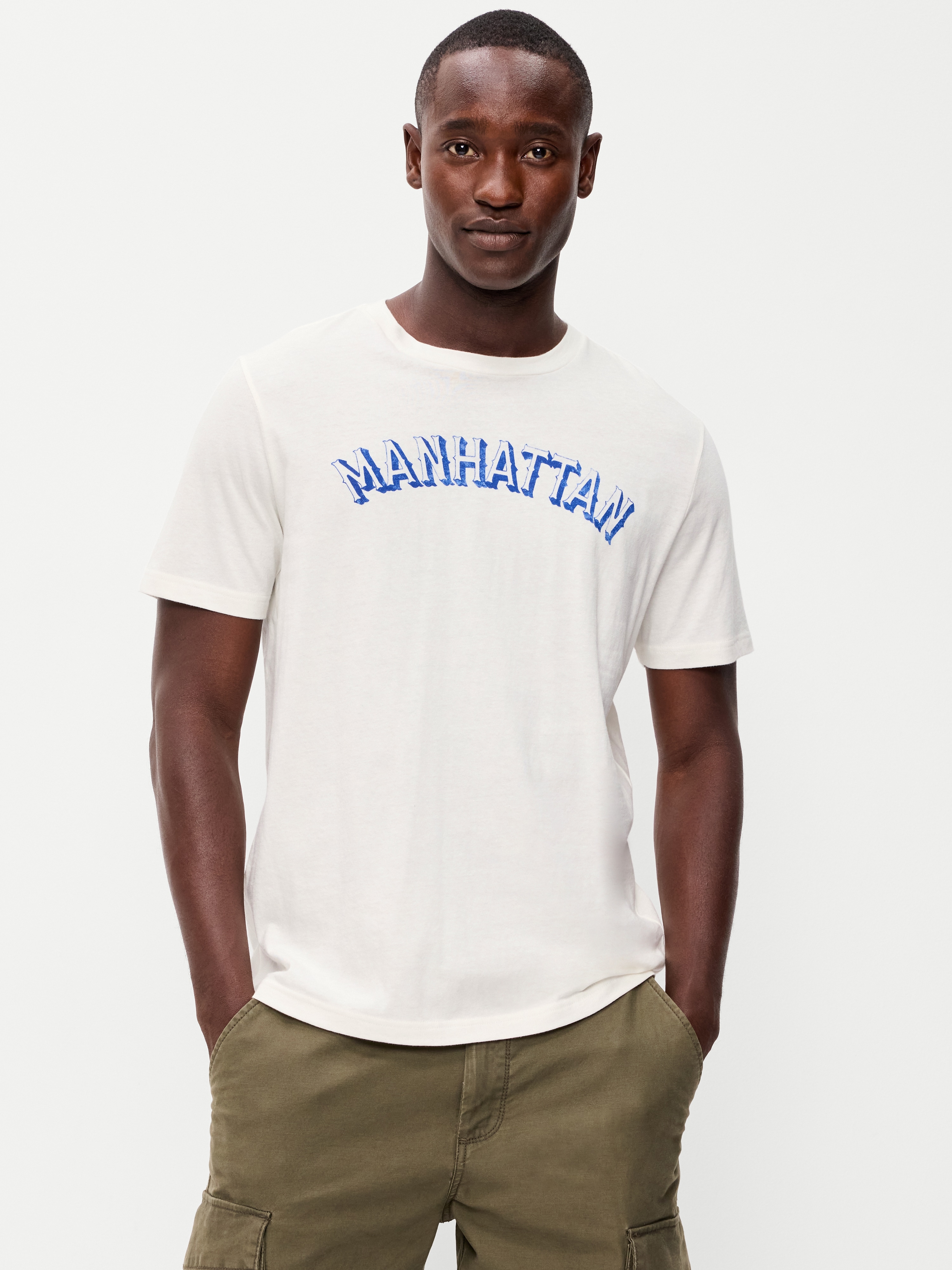 Soft-Washed Crew-Neck Graphic T-Shirt - Sea Salt and Vinegar - 1