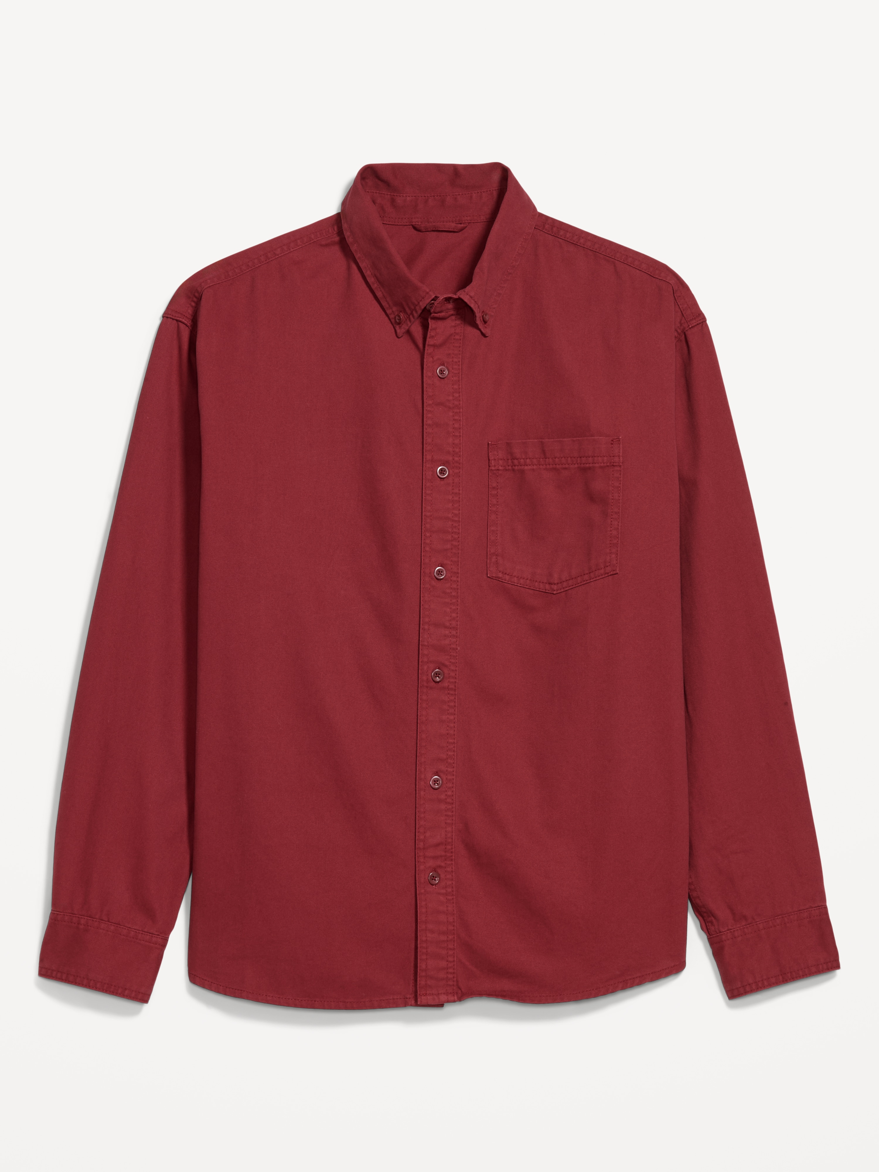 Loose Fit Long-Sleeve Denim Shirt - Have a Heart - 1