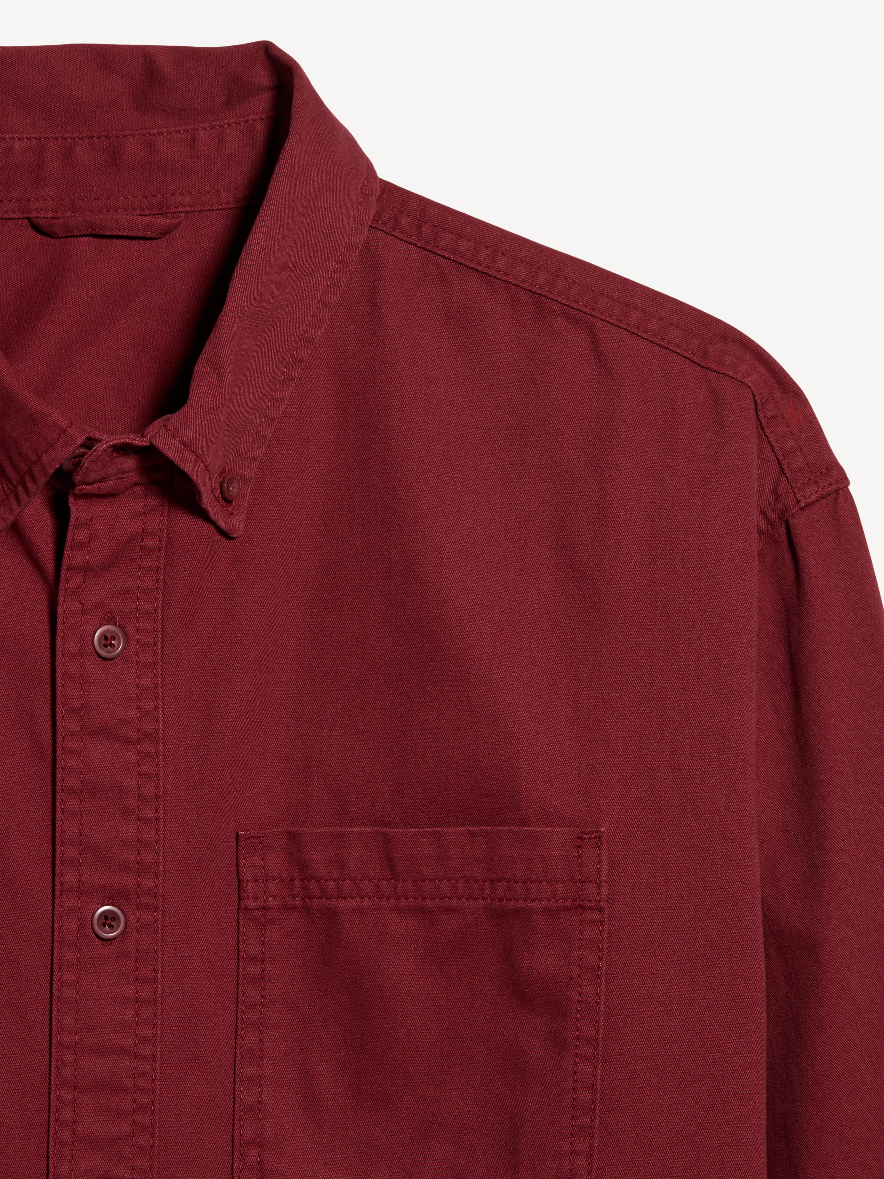 Loose Fit Long-Sleeve Denim Shirt - Have a Heart - 3