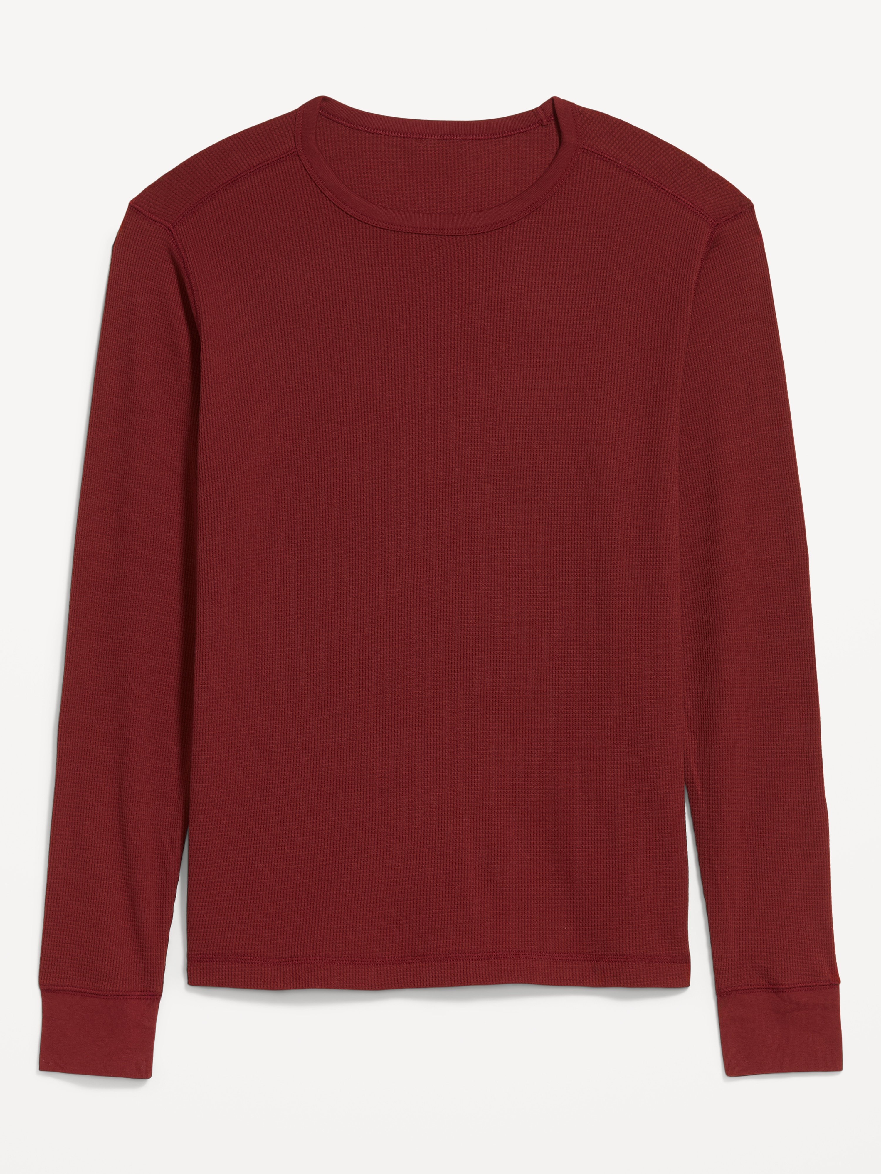 Crew-Neck Waffle T-Shirt - Emberglow - 3