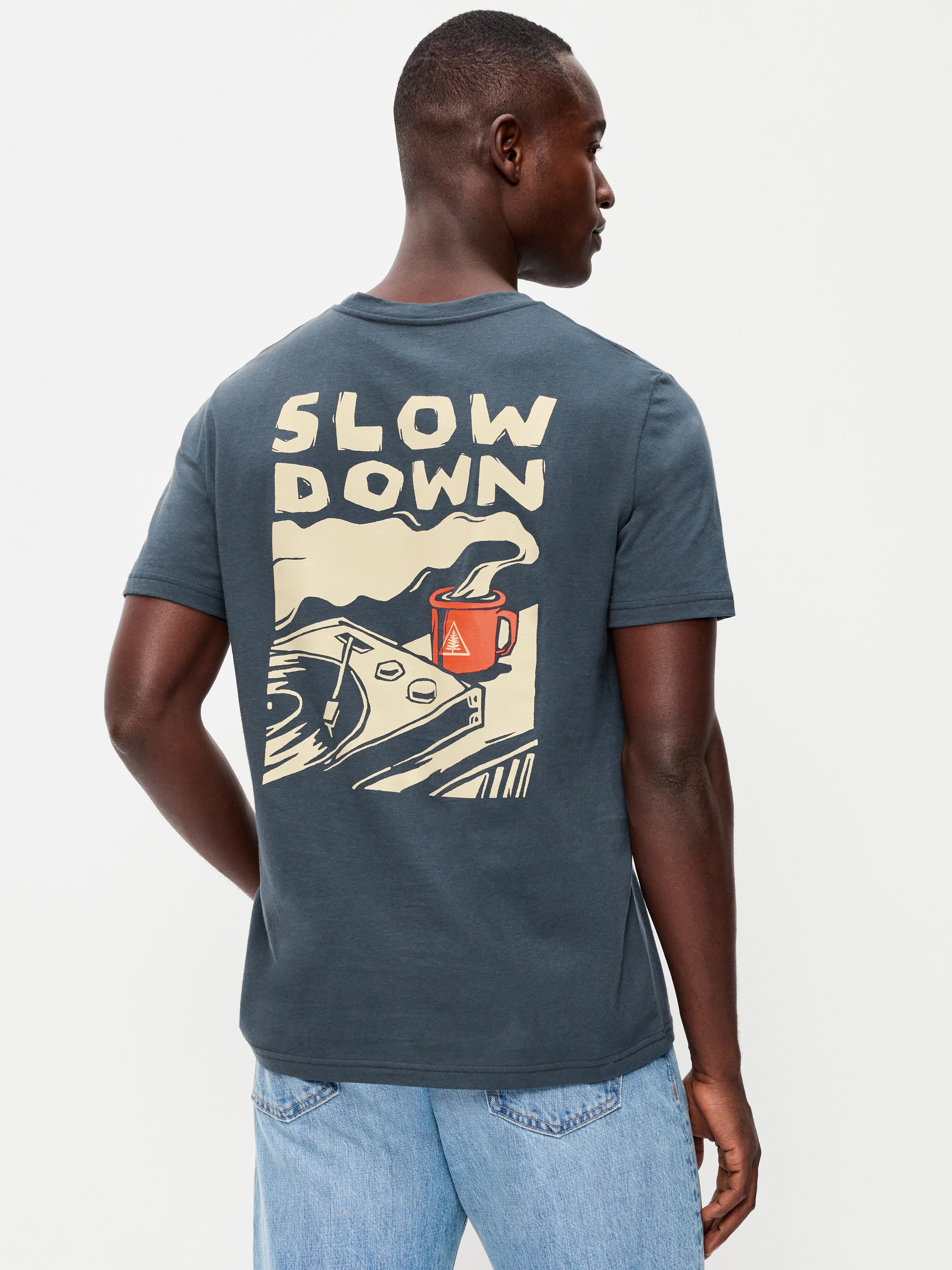 Soft-Washed Crew-Neck Graphic T-Shirt - Dusk Navy - 2