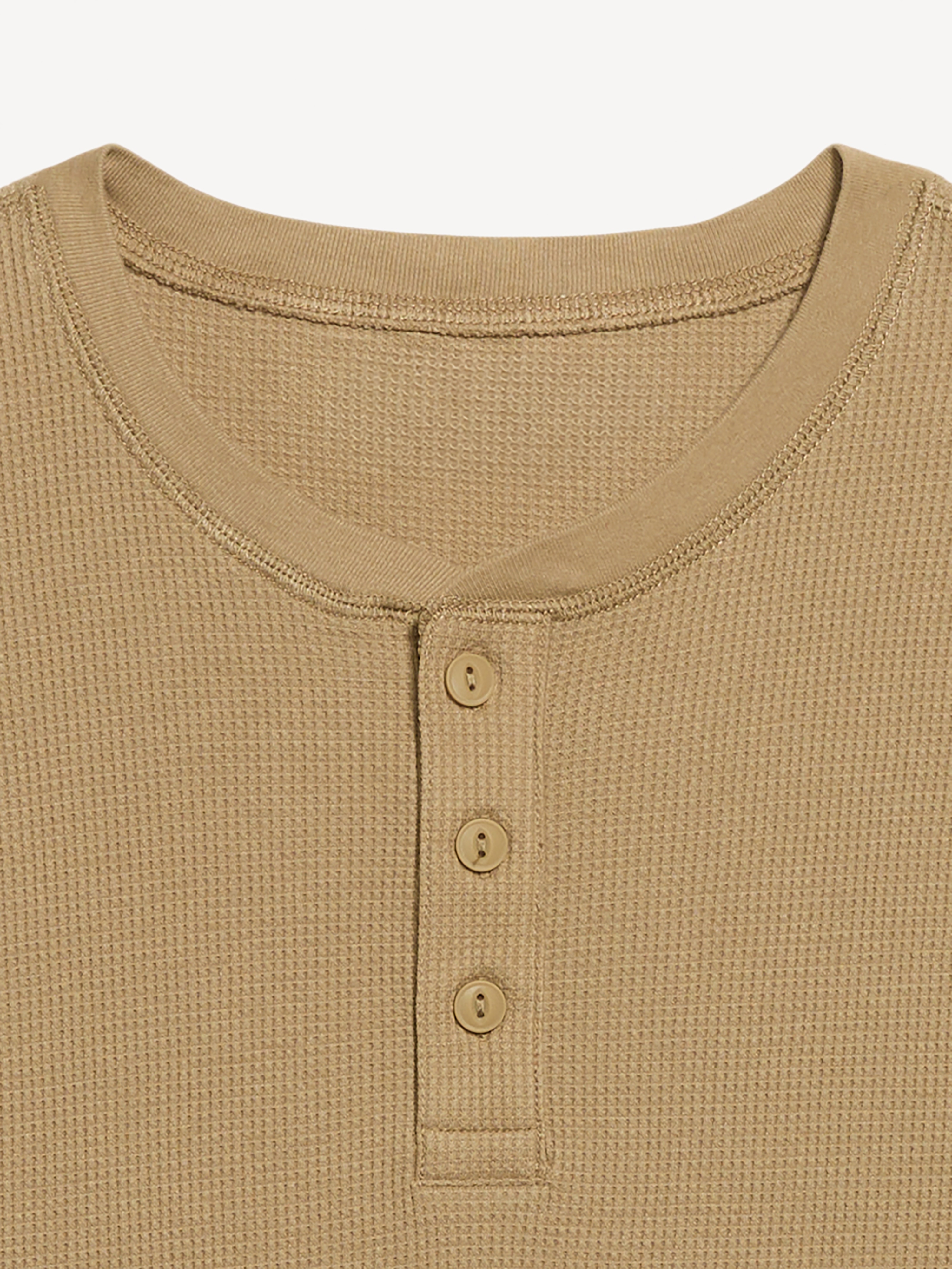 Long-Sleeve Waffle Henley T-Shirt - Kicking Up Dust - 4