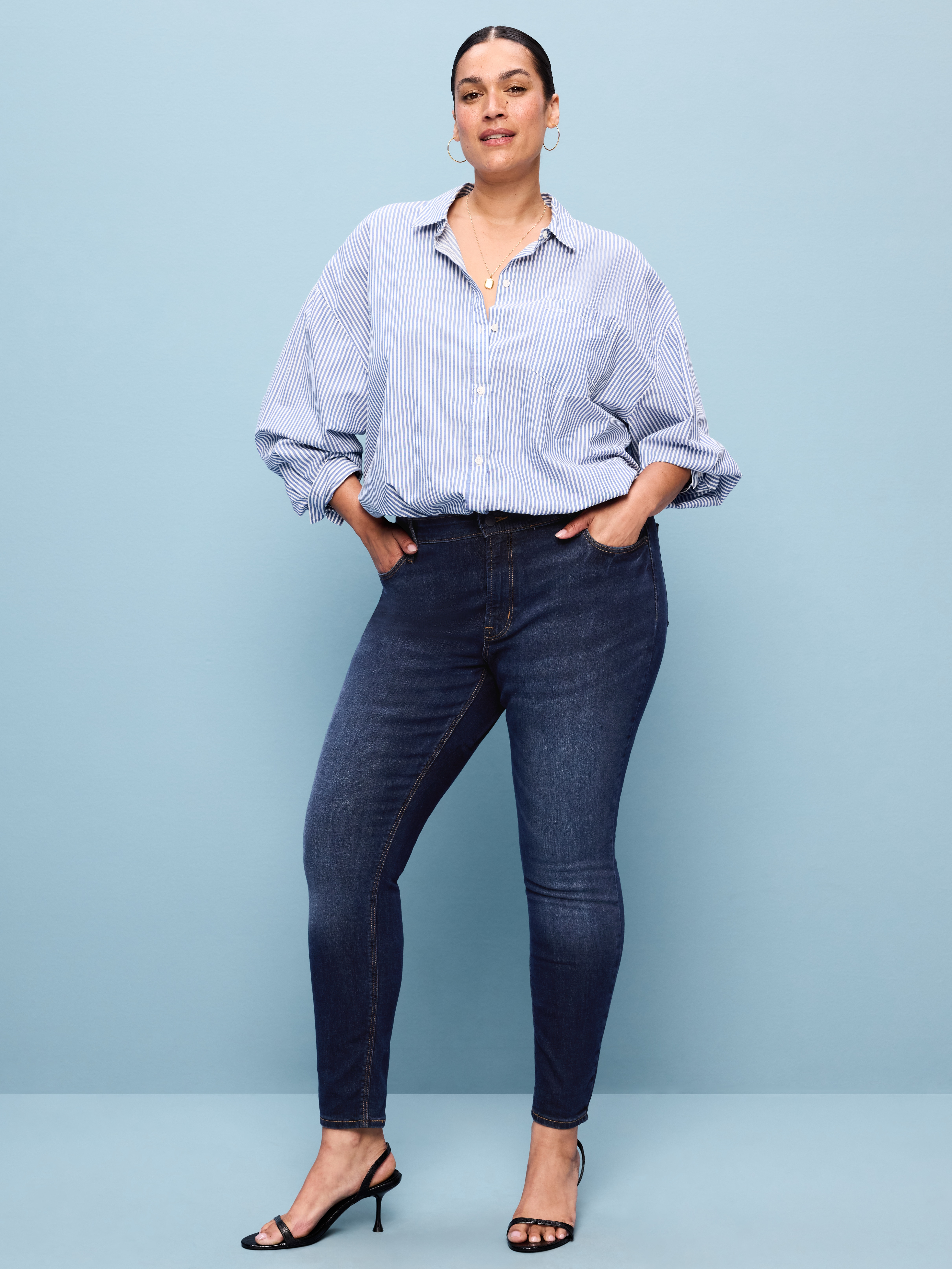 Mid-Rise Rockstar Super-Skinny Jeans - Dark Wash - 9