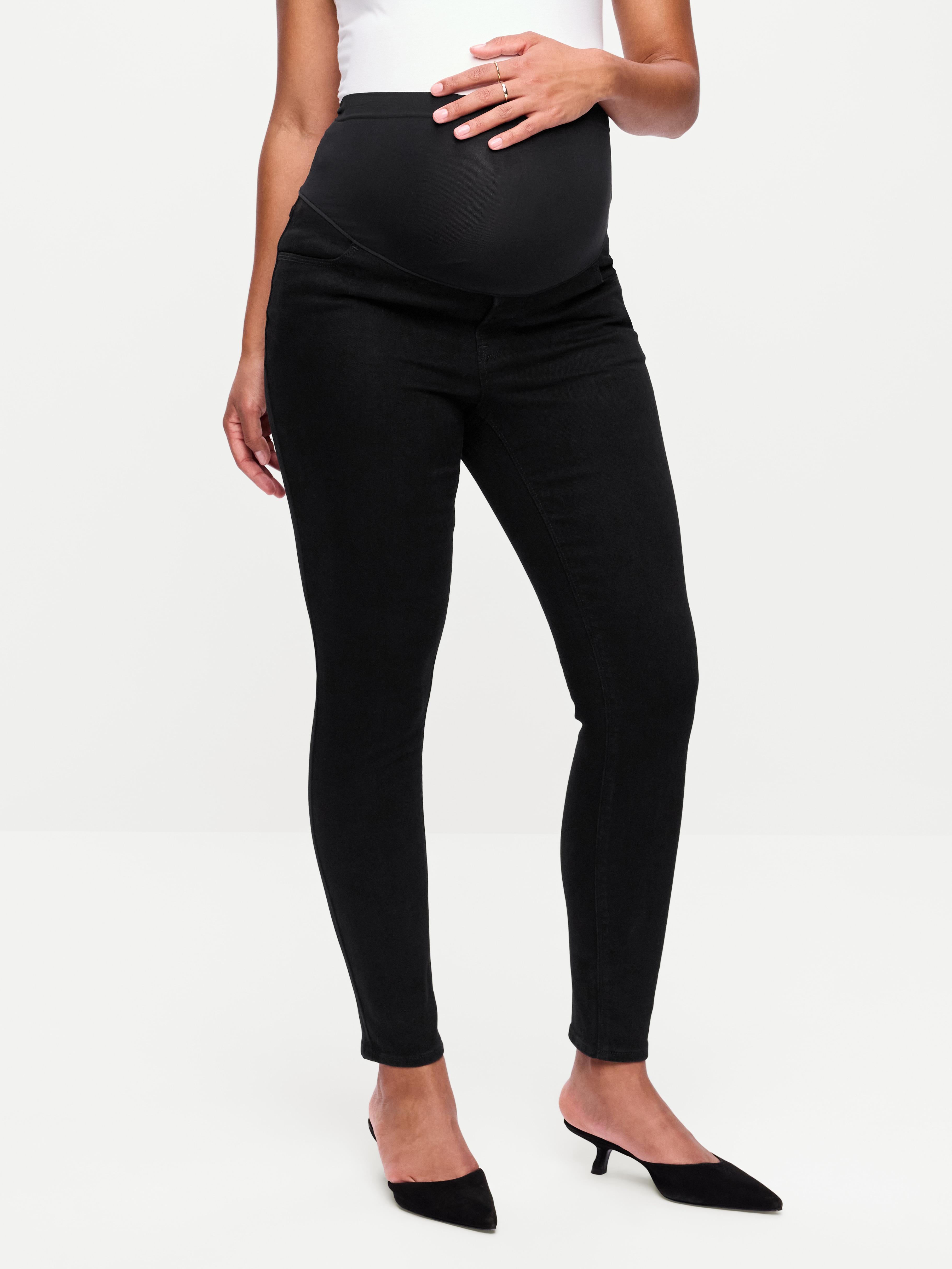 Maternity Full-Panel Wow Skinny Jeans - Black Jack - 2