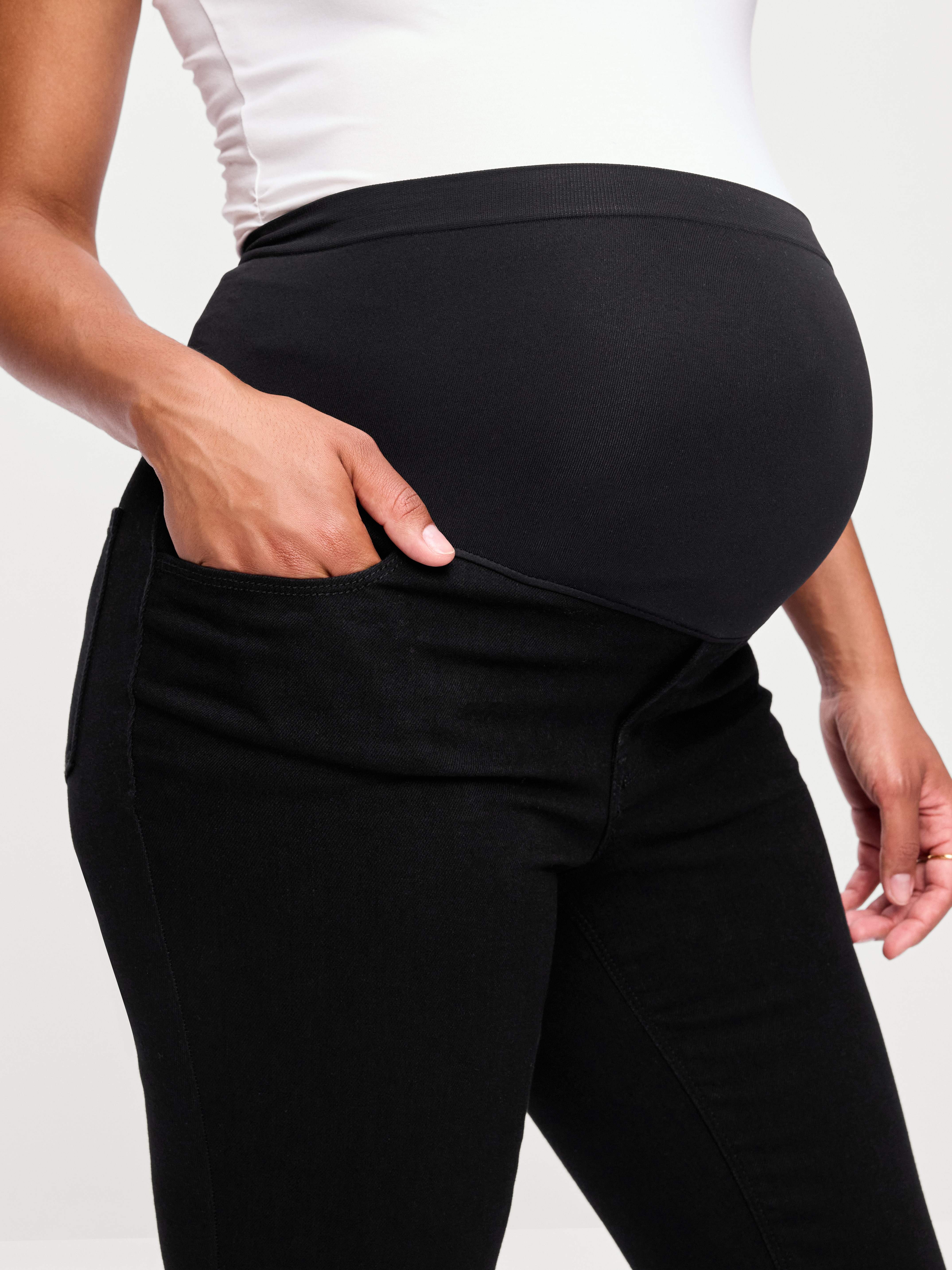 Maternity Full-Panel Wow Skinny Jeans - Black Jack - 5