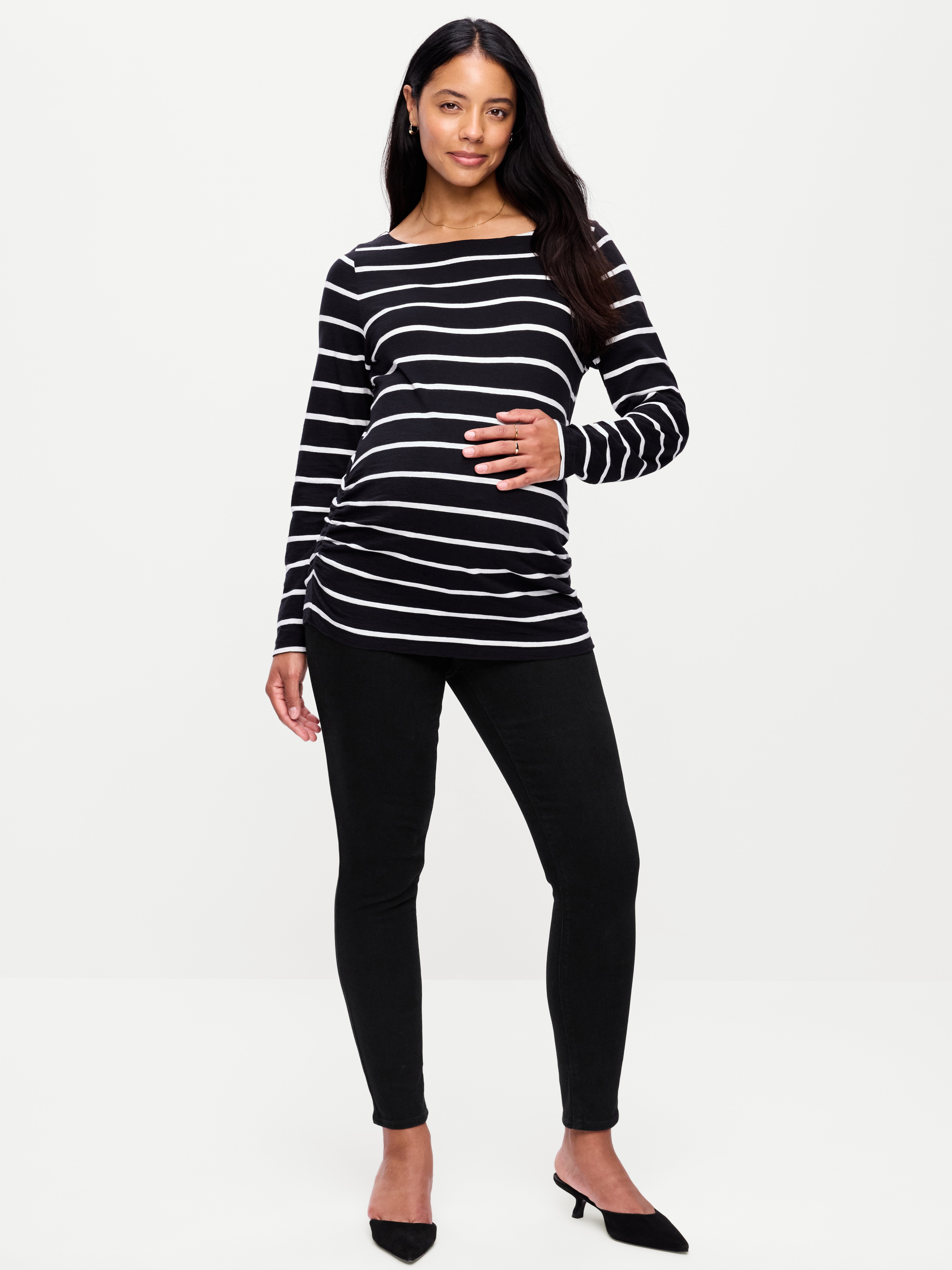 Maternity Full-Panel Wow Skinny Jeans - Black Jack - 1