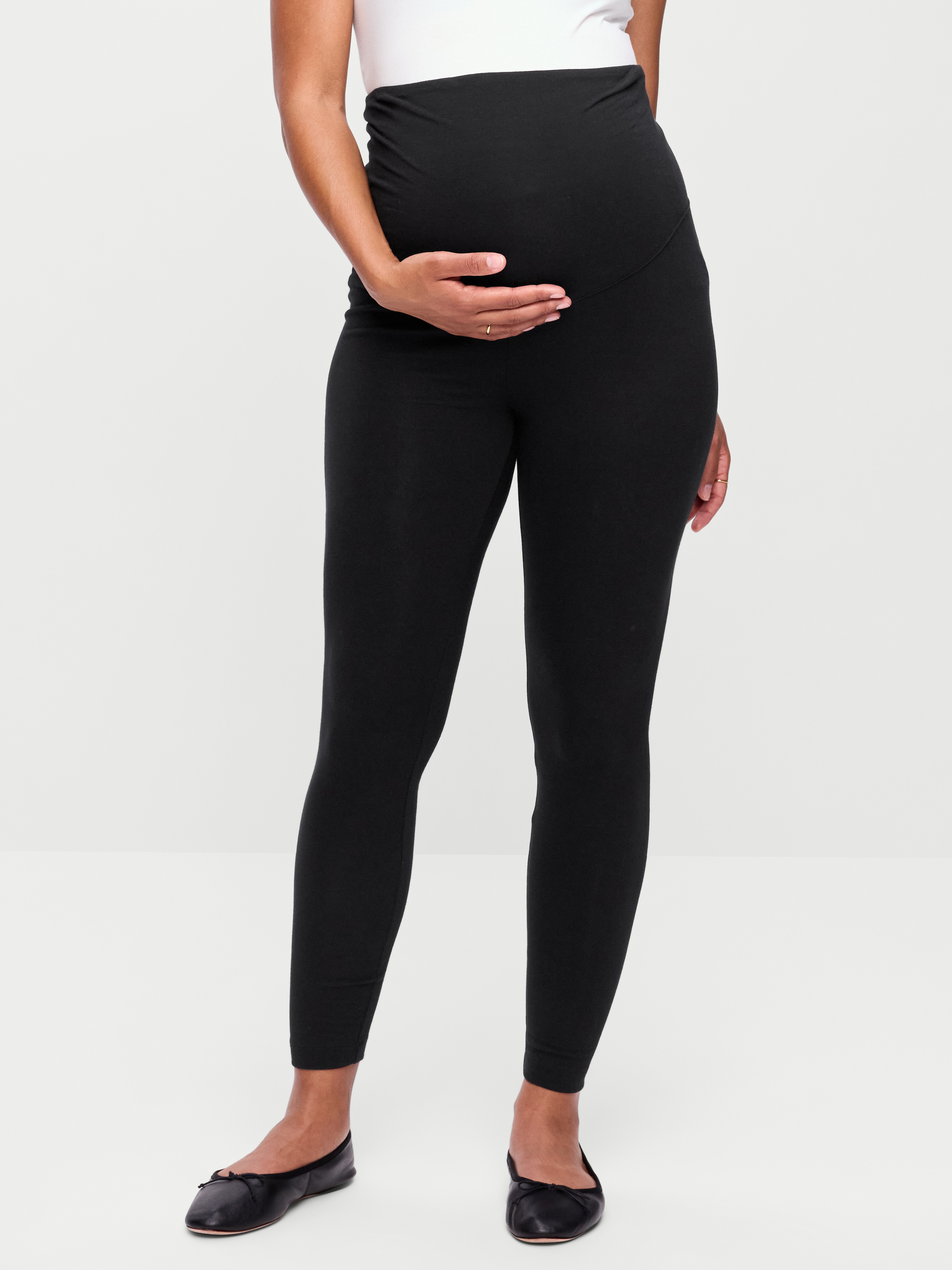 Maternity Full-Panel Leggings - Black Jack - 2