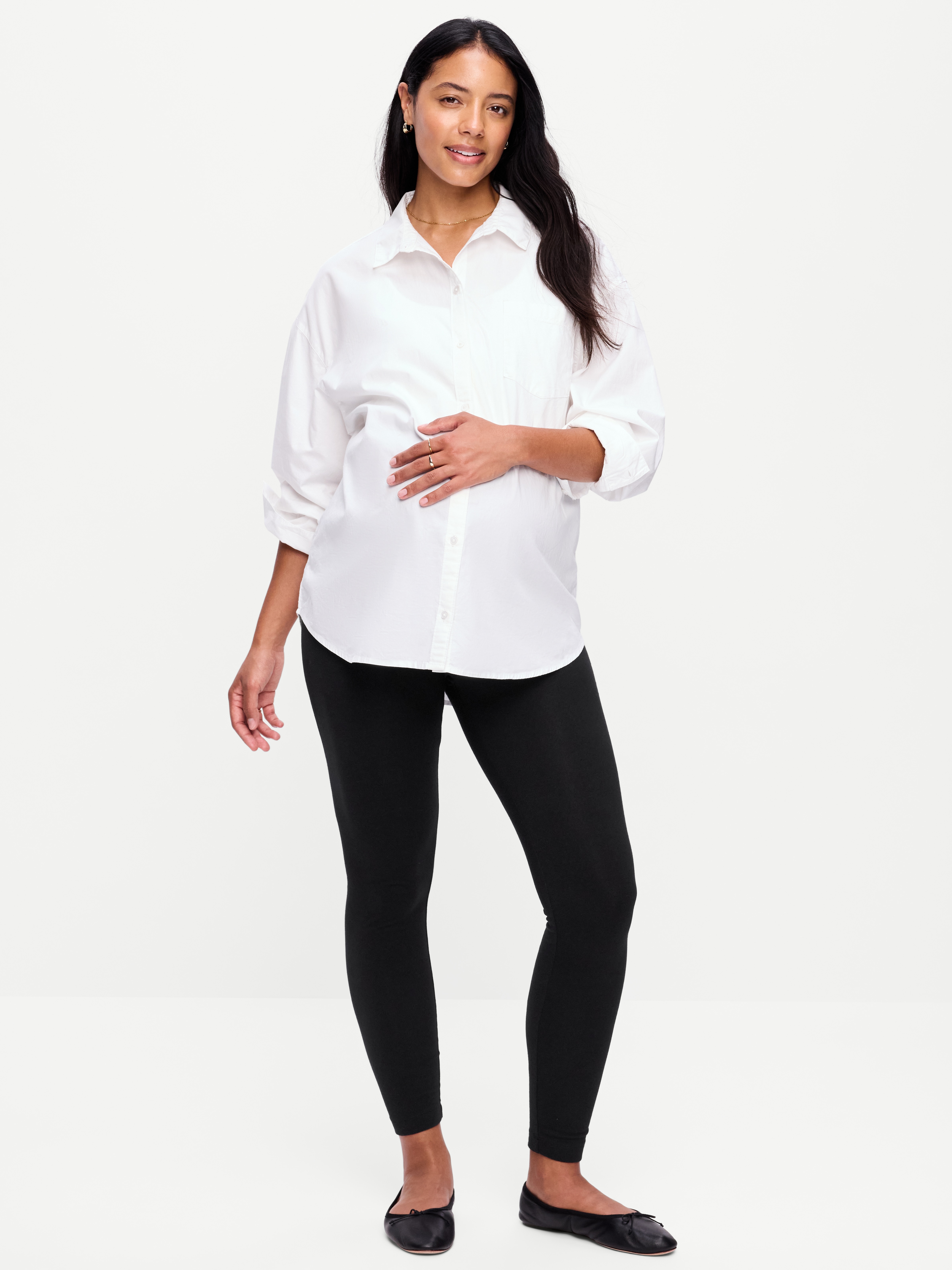 Maternity Full-Panel Leggings - Black Jack - 1