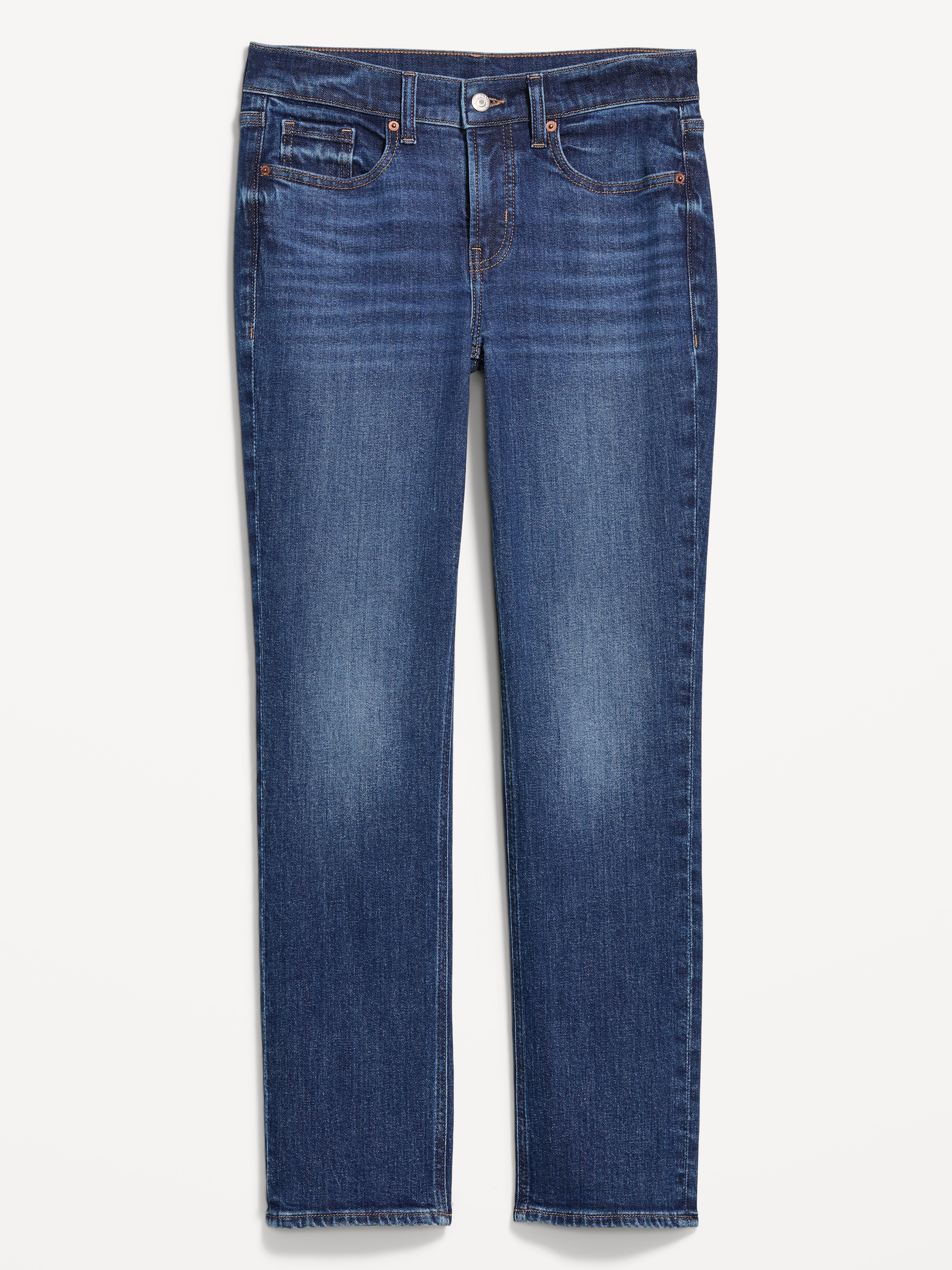 Mid-Rise Straight Leg Jeans - Indigo Archive - 8