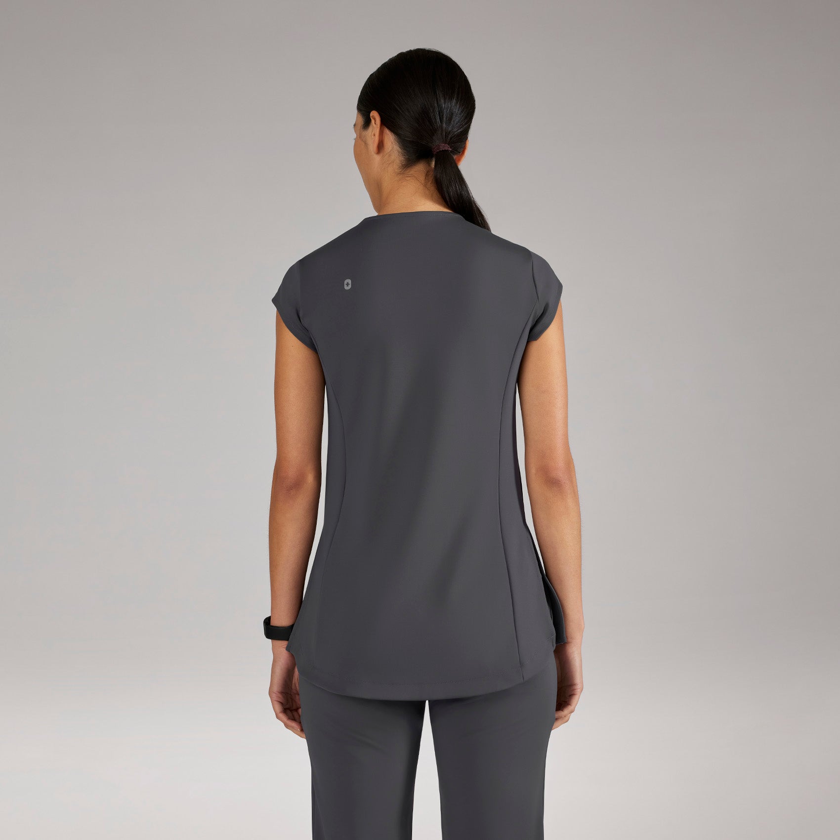 Alma Slim Crewneck Tunic Scrub Top - 34