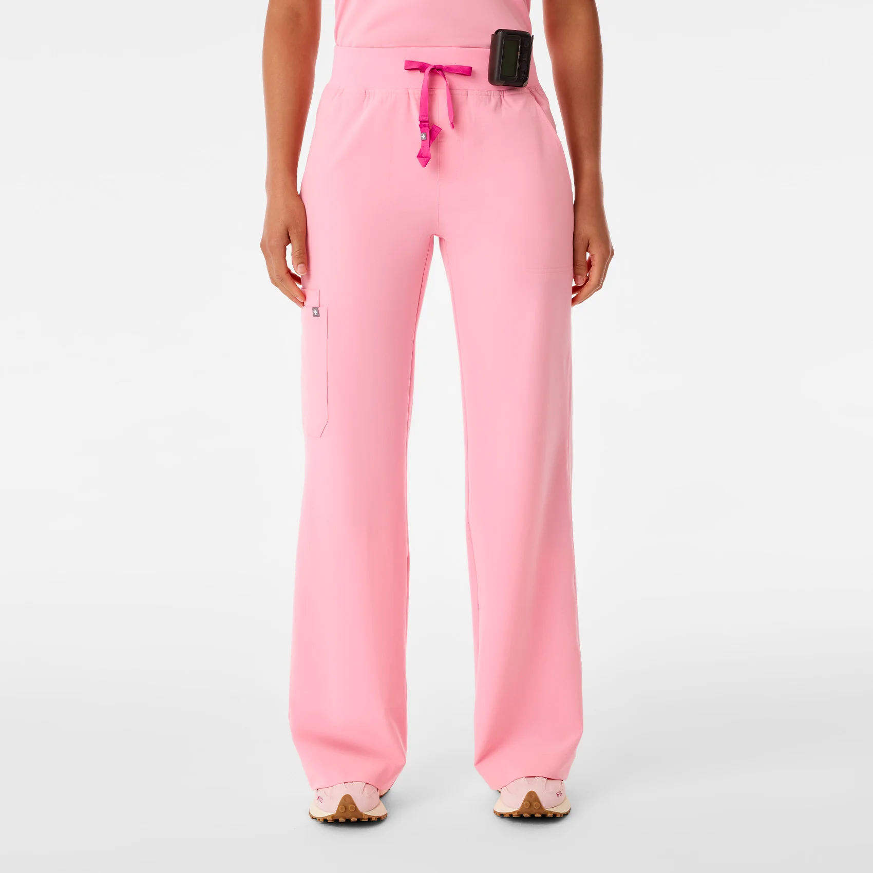 Isabel High-Rise Wide-Leg Scrub Pant - Fight Club Pink