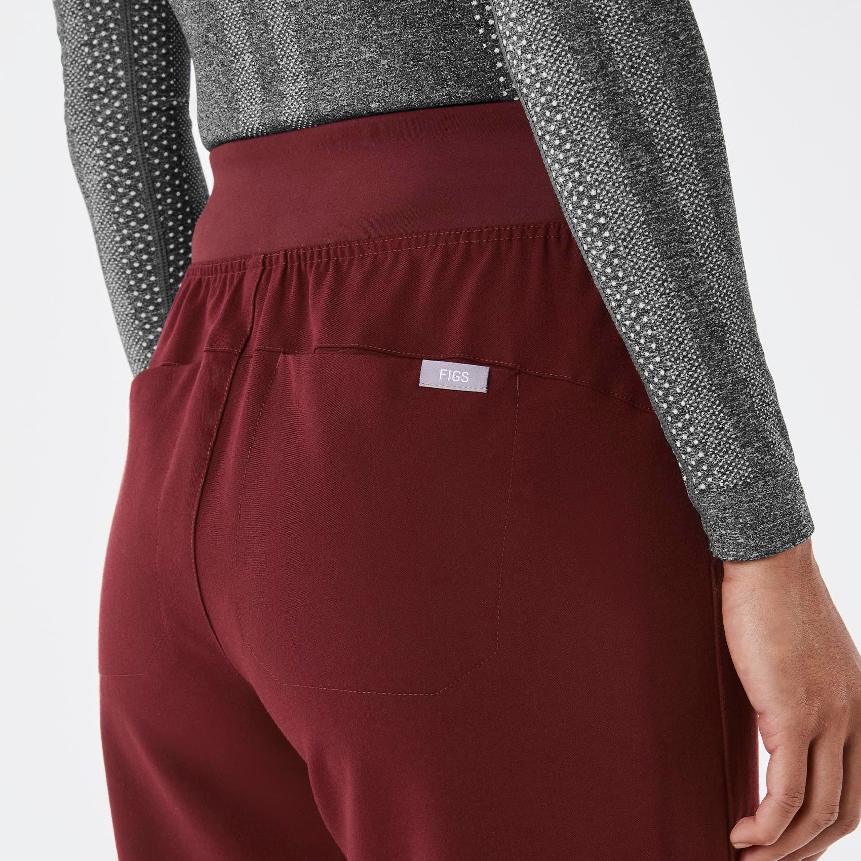High Waisted Isabel Wide Leg Scrub Pants - 39