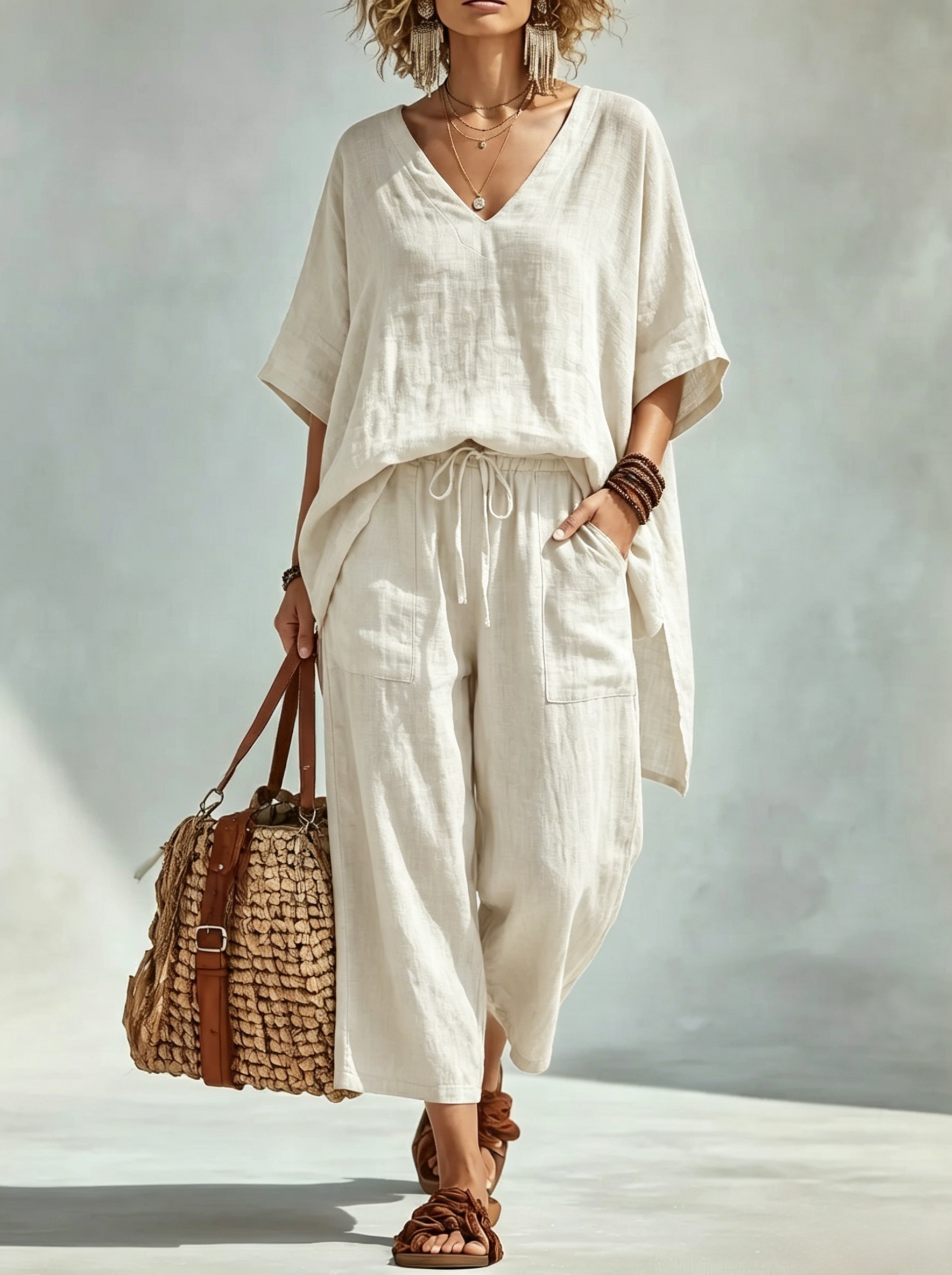 Liora™ | Luftiges Leinen-Set – Bequem, Stilvoll & Figurfreundlich