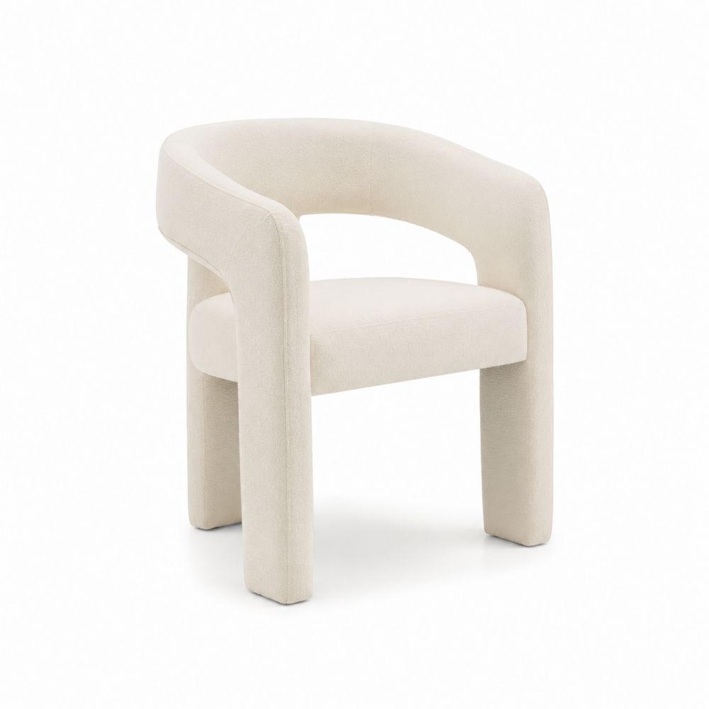 Chaise en tissu en contreplaqué - Beige