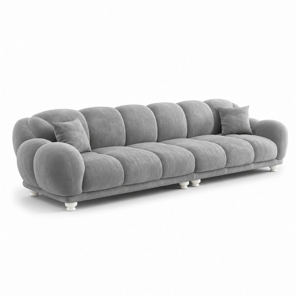 Canapé en tissu gris 300 cm