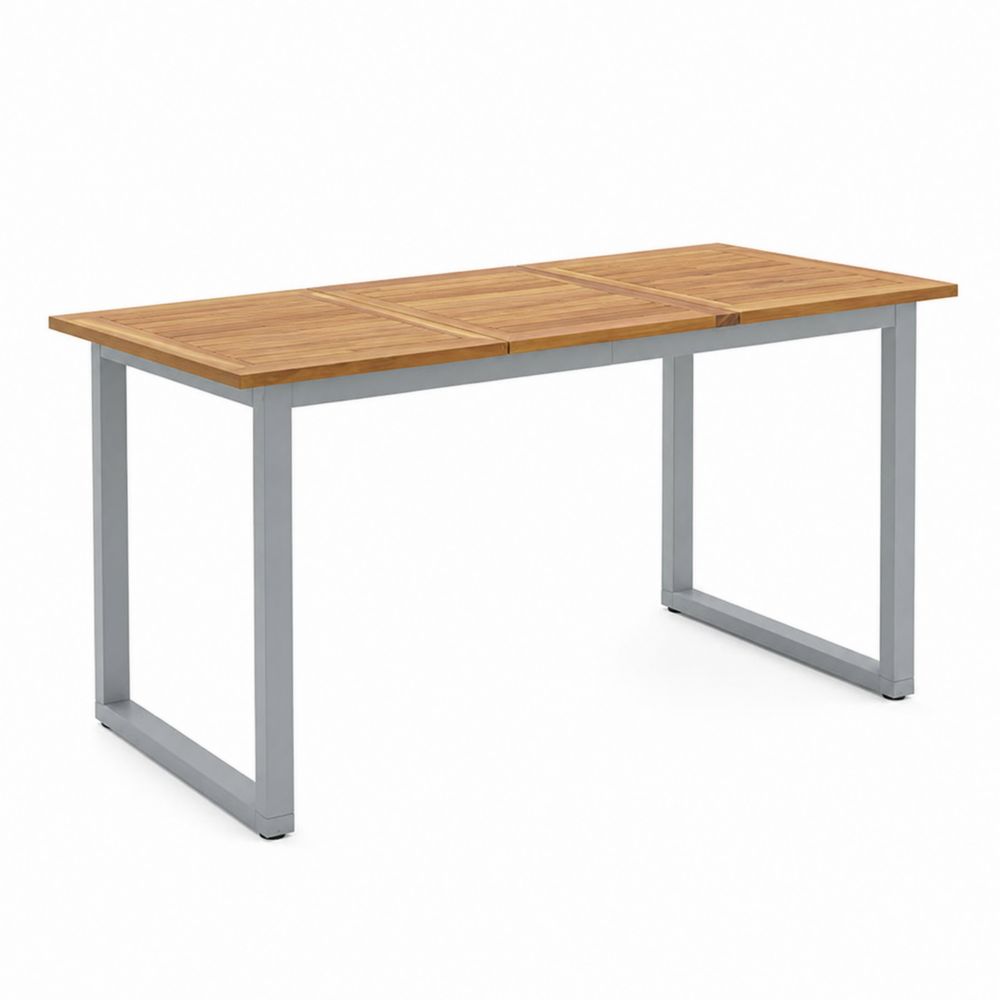 Table rectangulaire en bois et métal 180x90 cm
