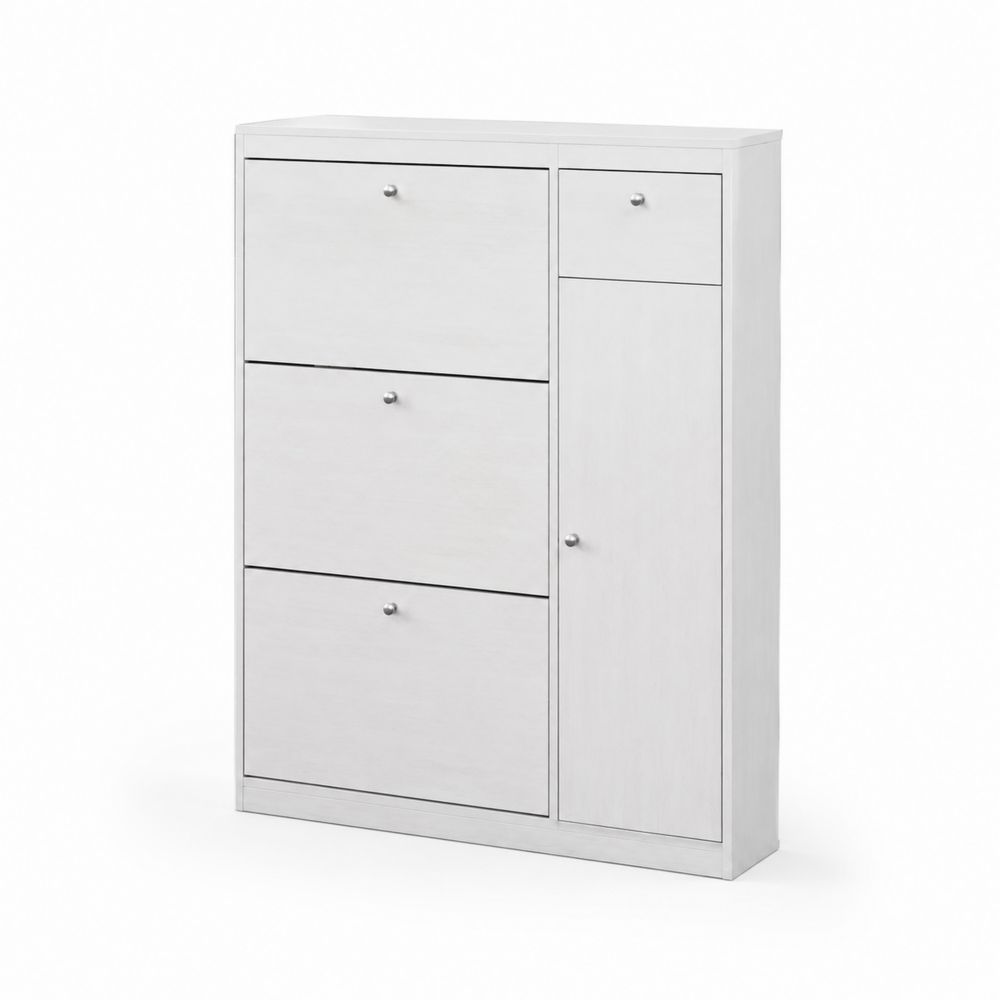 Armoire à chaussures en bois MDF avec 4 portes 120x85x30 cm