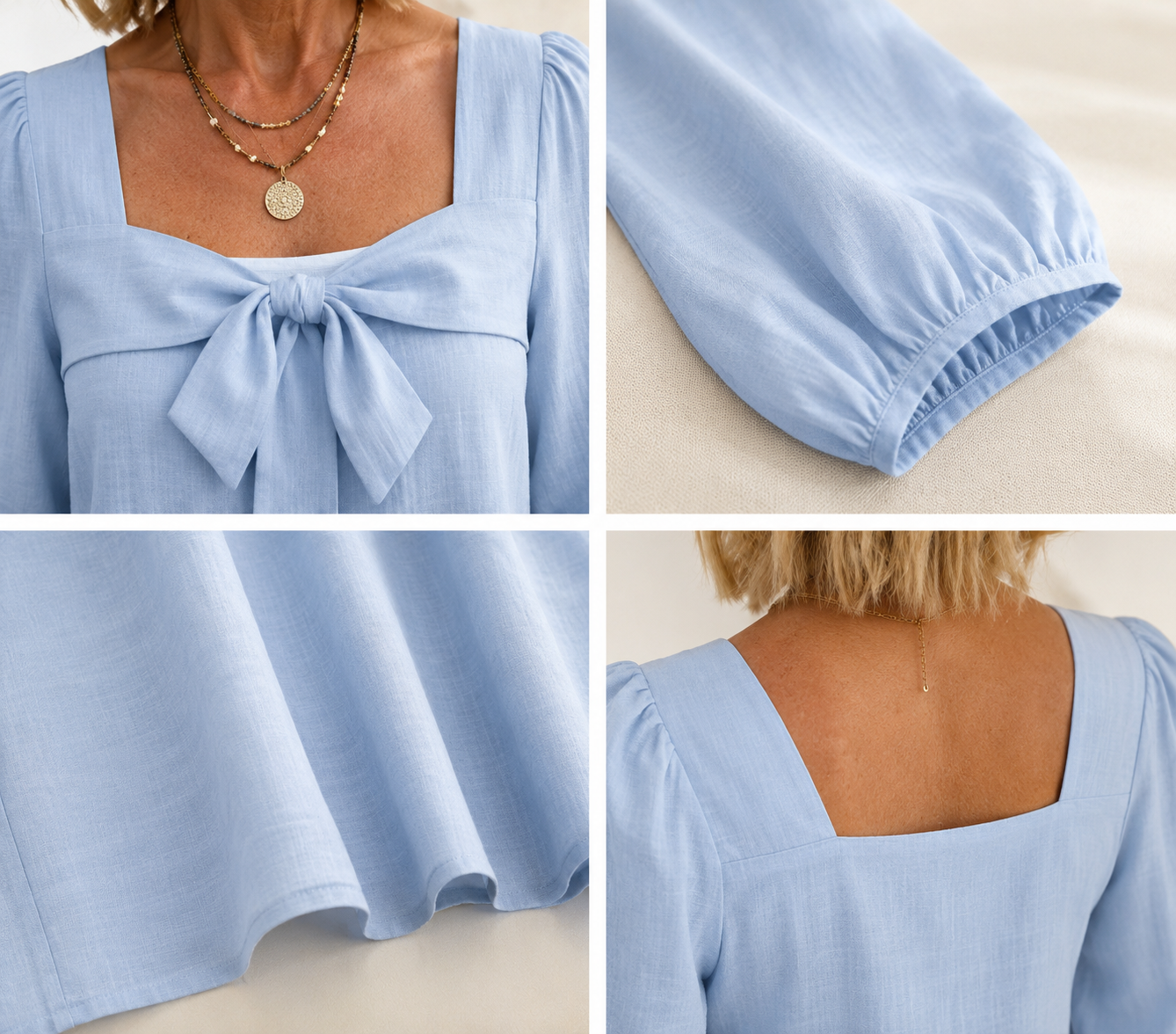 Elegantes Sommerkleid mit femininer Schleife