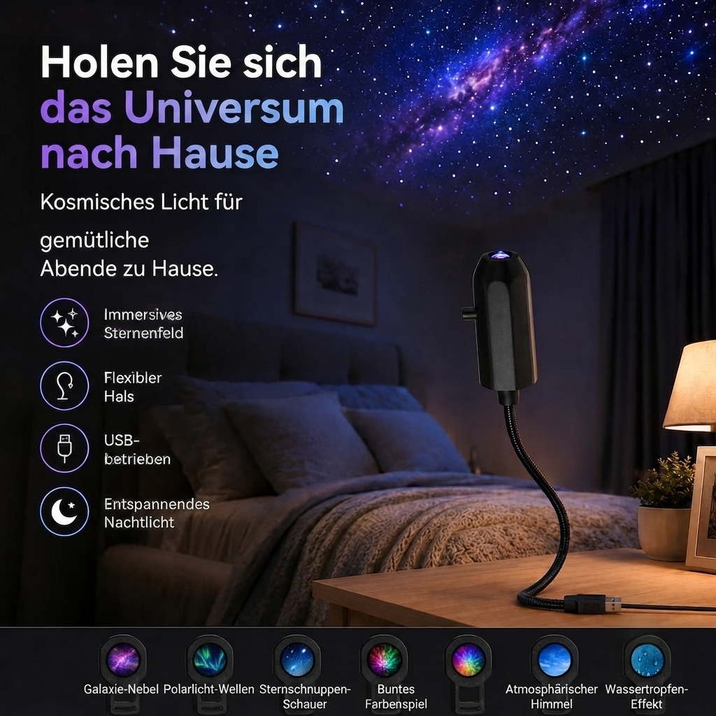 Intelligenter 5D-Projektor: Sternenhimmel & Ozean