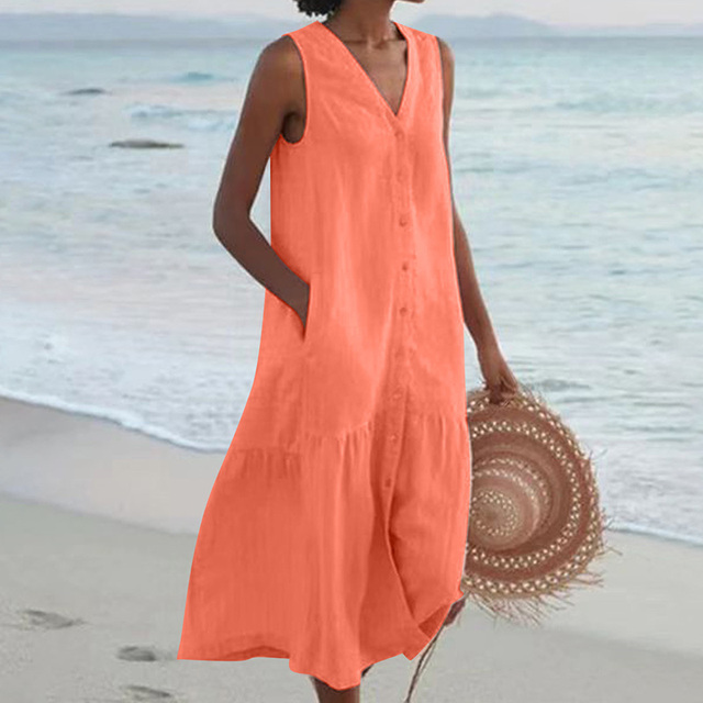 LYRA | Luftiges Sommerkleid mit V-Ausschnitt