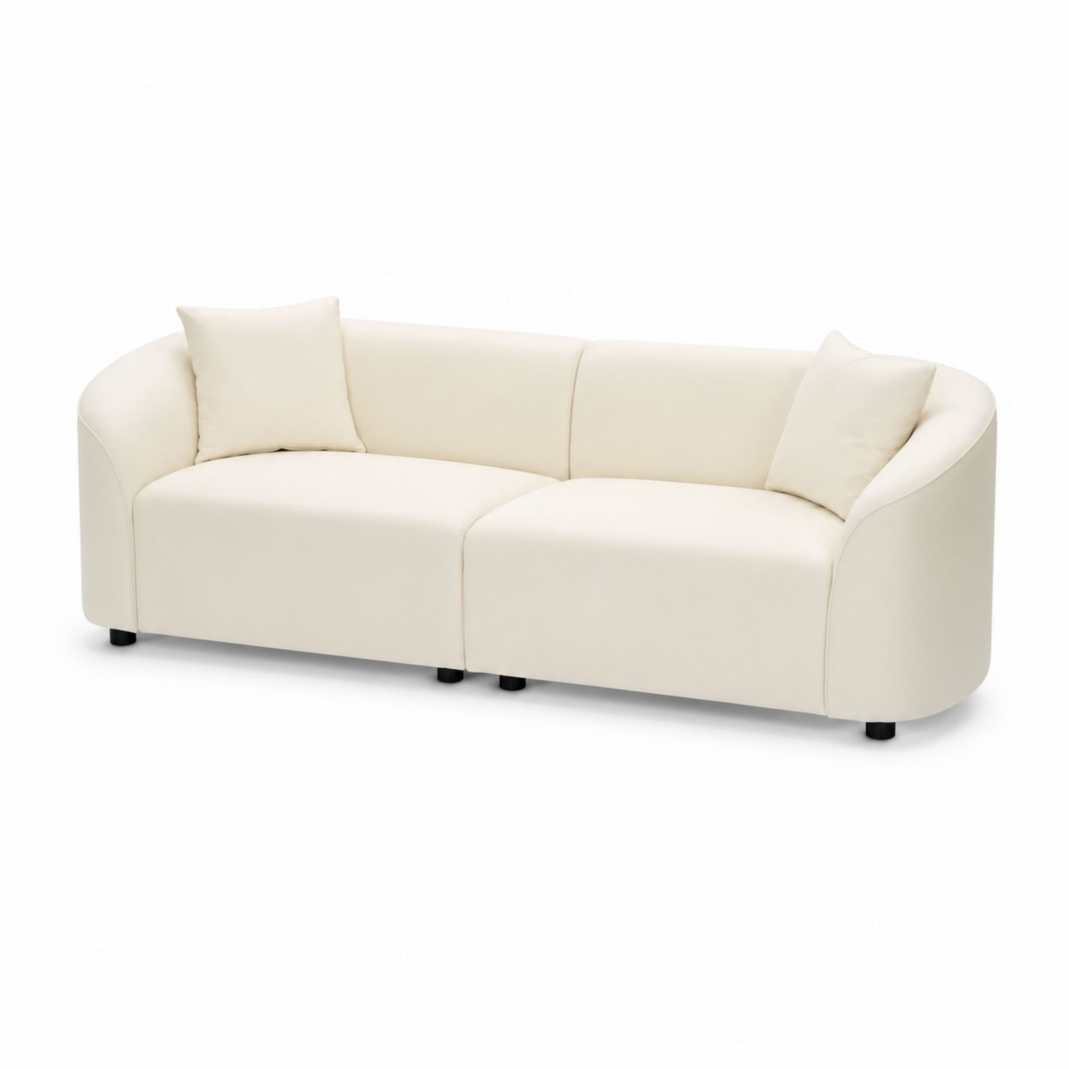 Sofa trzyosobowa skórzana Kremowa 220x85x75 cm