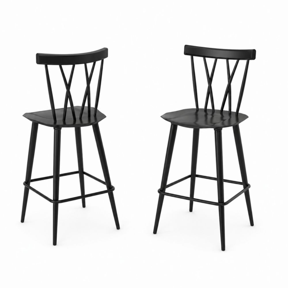 Ensemble de 2 tabourets de bar en métal