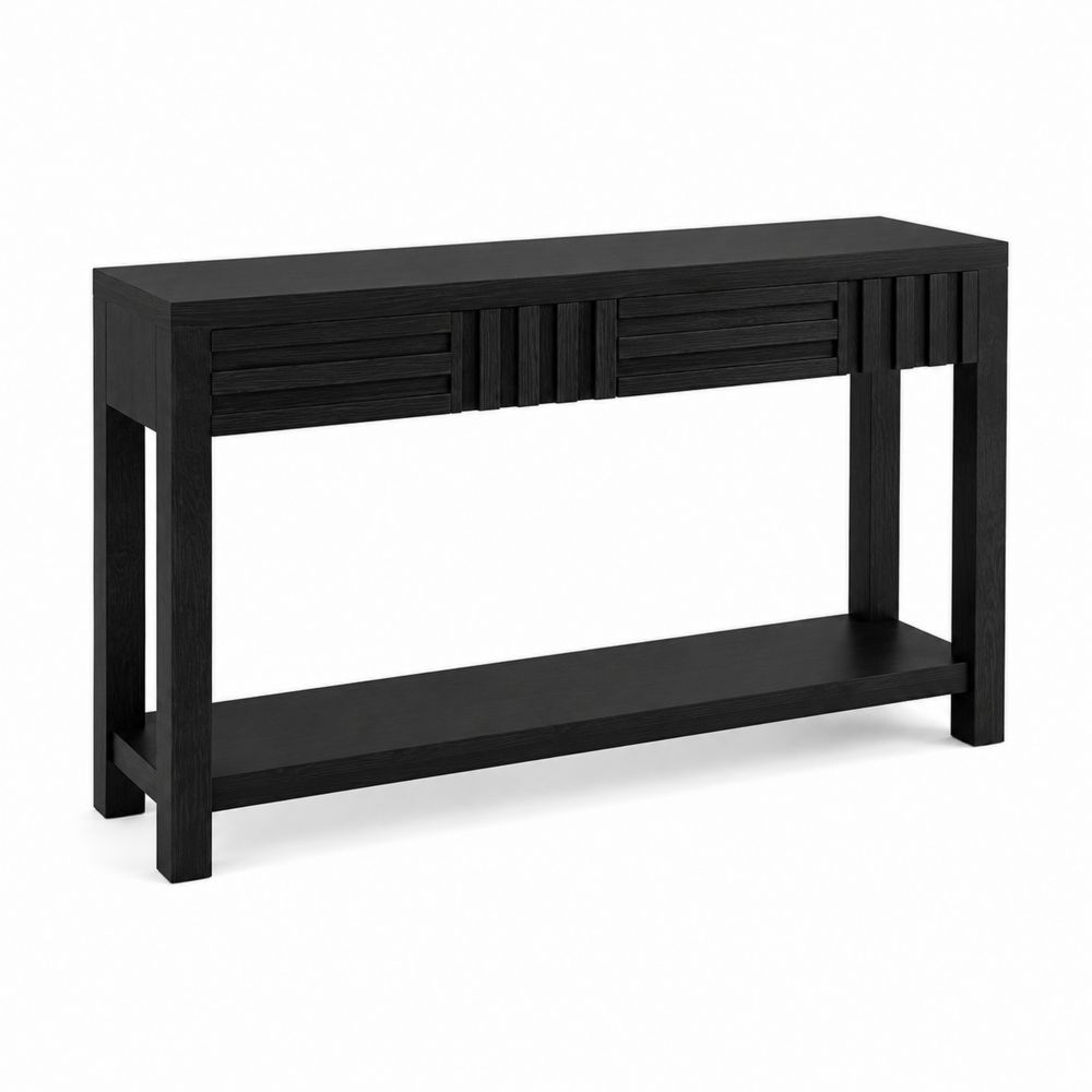 Console Rectangulaire en Bois Noir