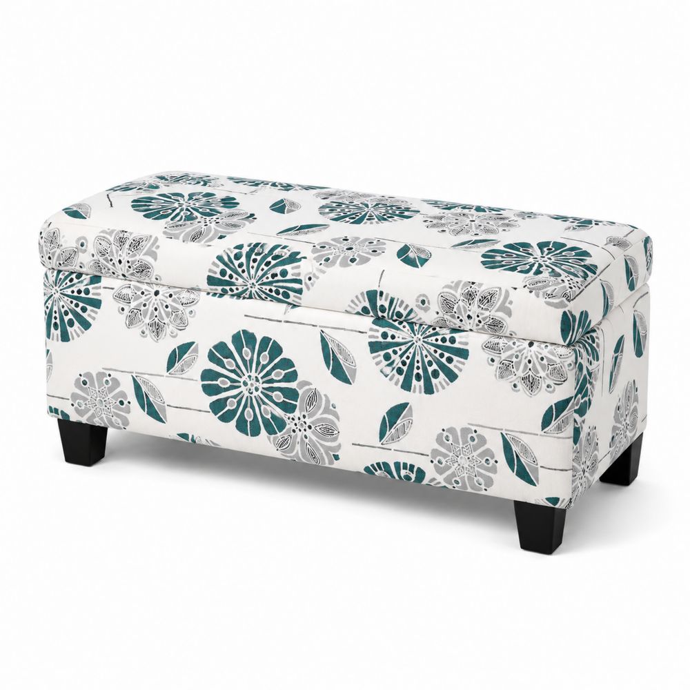 Banc en Tissu avec Motif Floral 120x40x45 cm