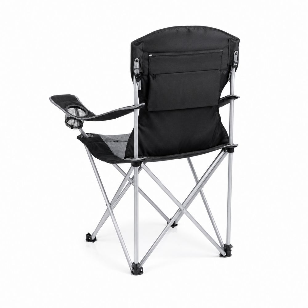 Chaise pliante extérieure en acier et polyester noir