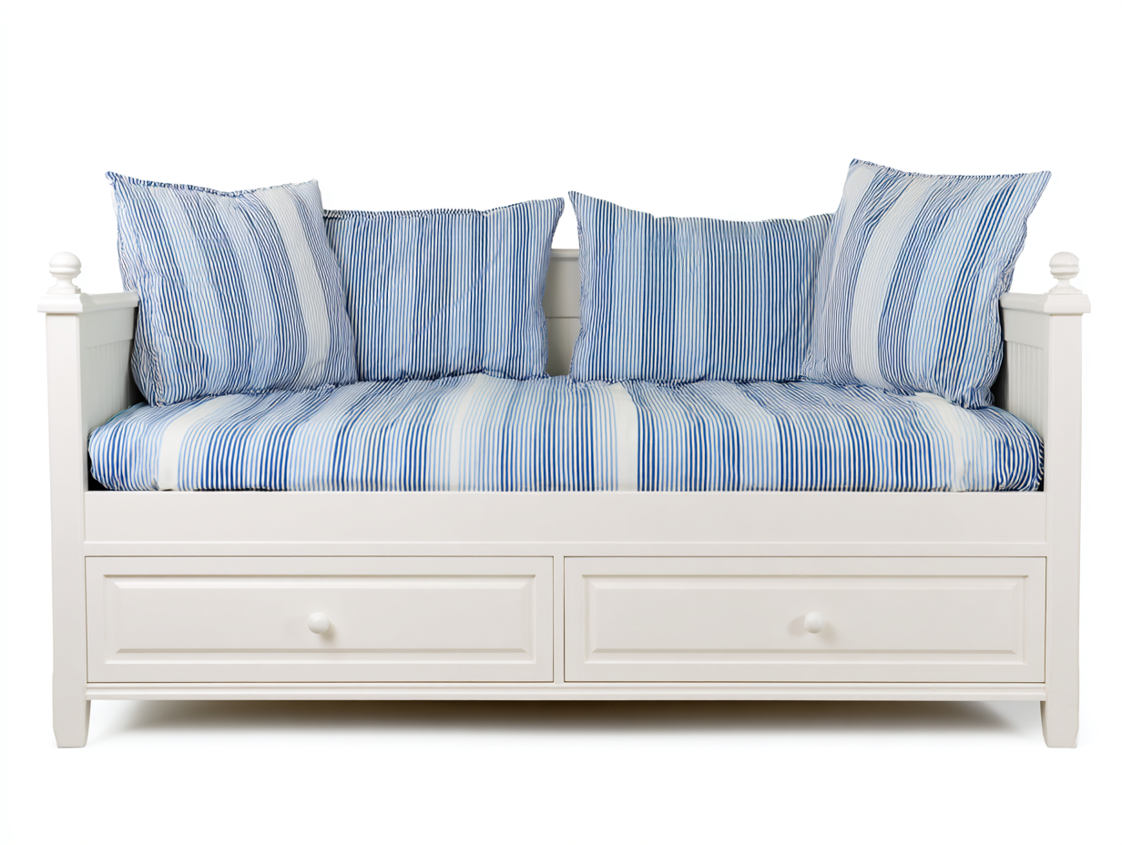 Sofás cama sofá cama madera y tela 200x90x85 cm blanco moderno con almacenamiento-Maluxoliving