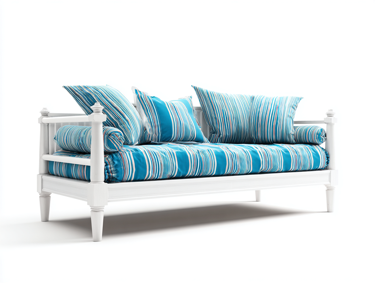 Sofás cama sofá cama madera 200x90x85 cm - blanco-azul - diseño clásico-Maluxoliving