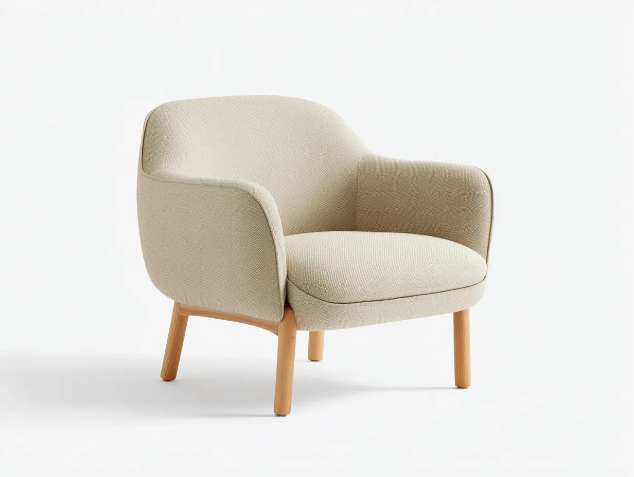 Sillones relax sillón tapizado tela 75x70x80 cm - beige - diseño moderno-Maluxoliving