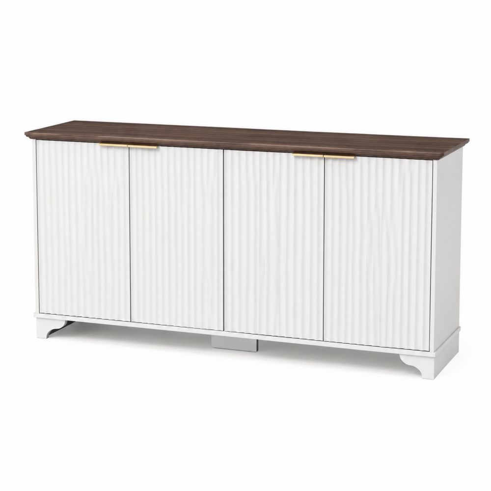 Buffet en bois MDF 4 portes 80x160x40cm