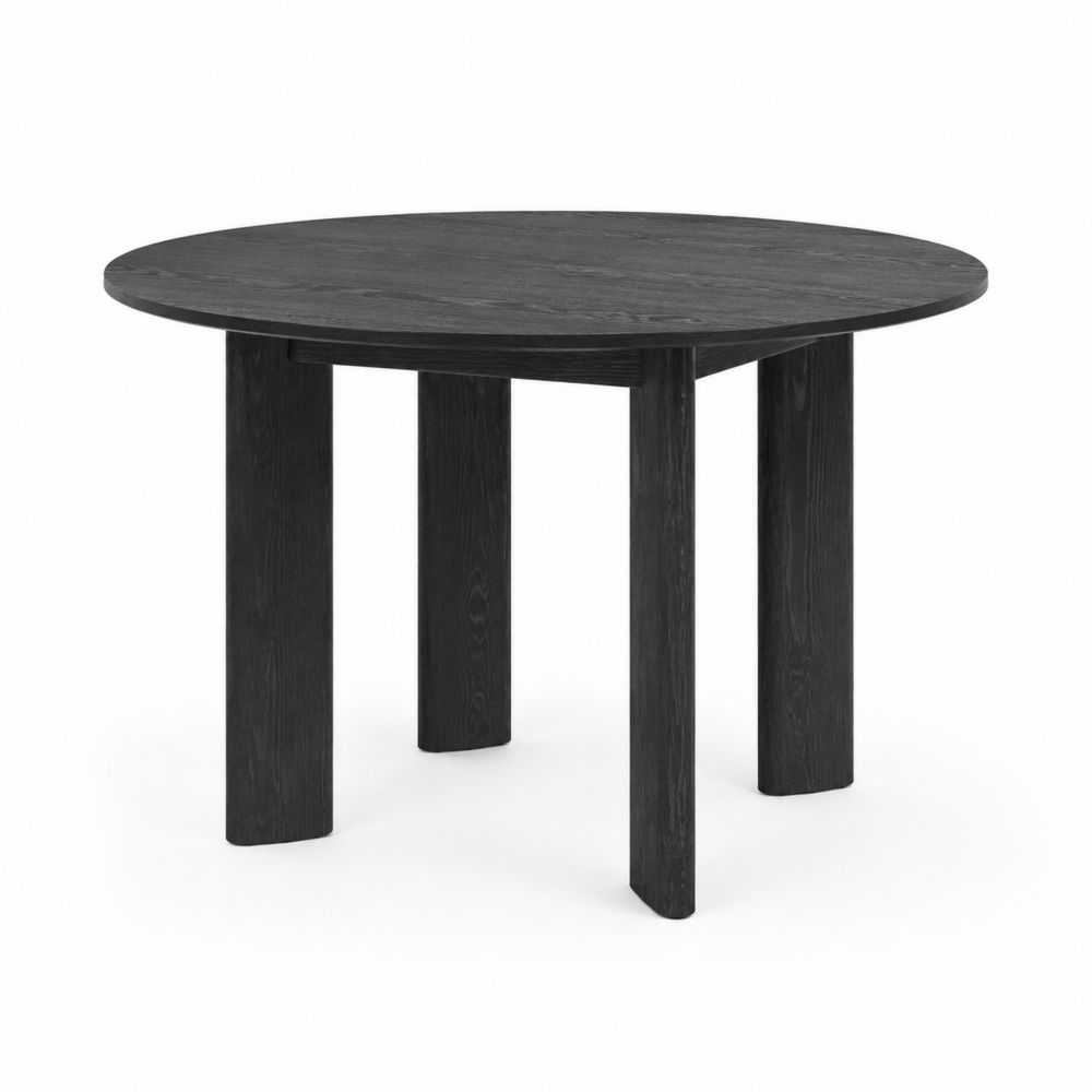 Table ronde en chêne noir diamètre 120 cm