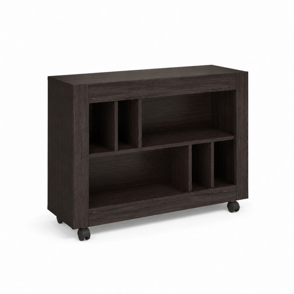 Console avec Étagères en Bois Marron Foncé