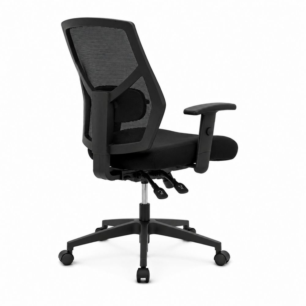 Chaise de bureau ergonomique en maille noire