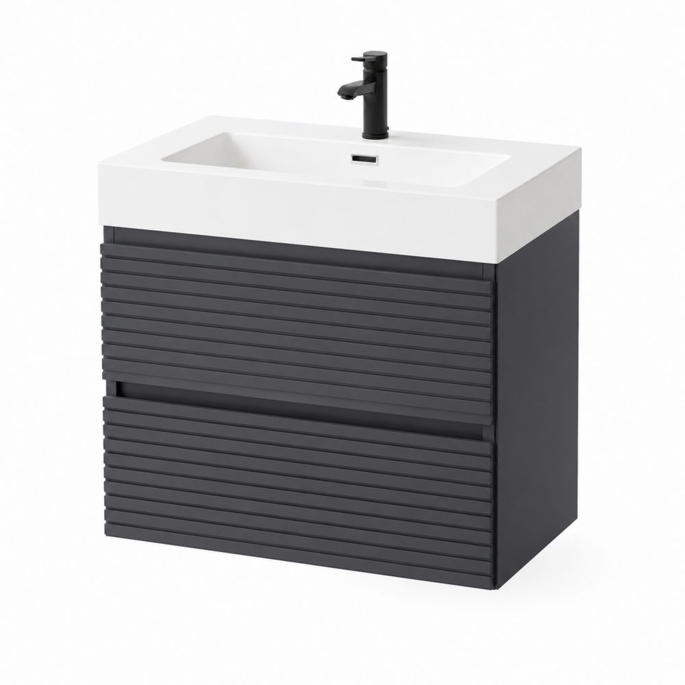 Meuble sous lavabo rectangulaire 80x45x60 cm MDF laqué
