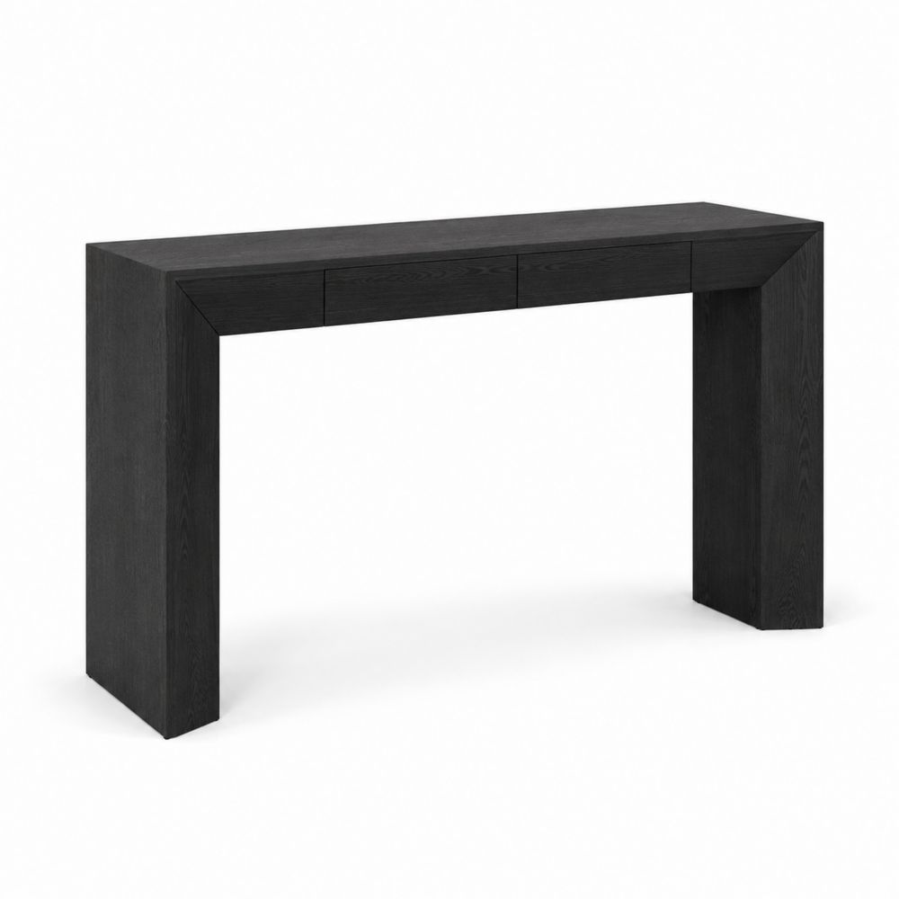 Console en Bois Noir 120x30x75 cm