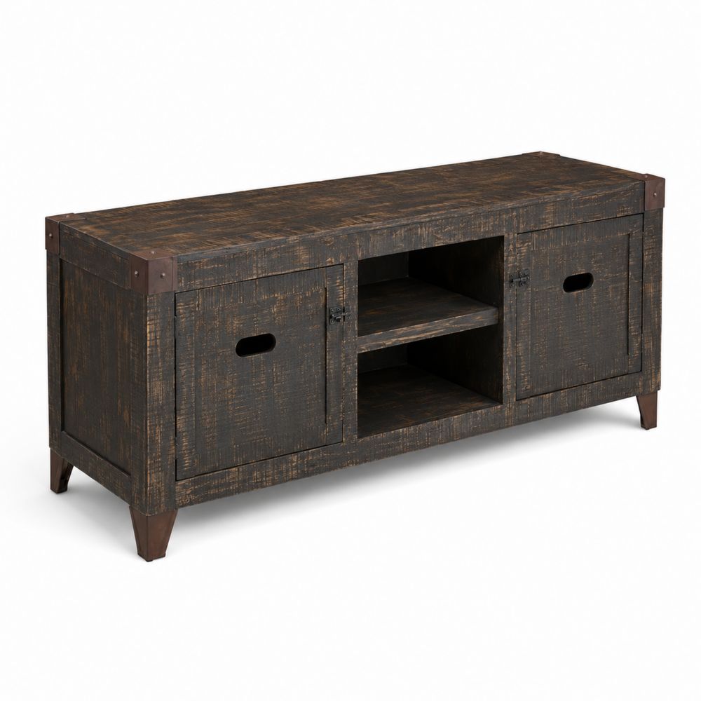 Meuble TV en Bois avec Étagères 120x40x50 cm Noir-Homarven