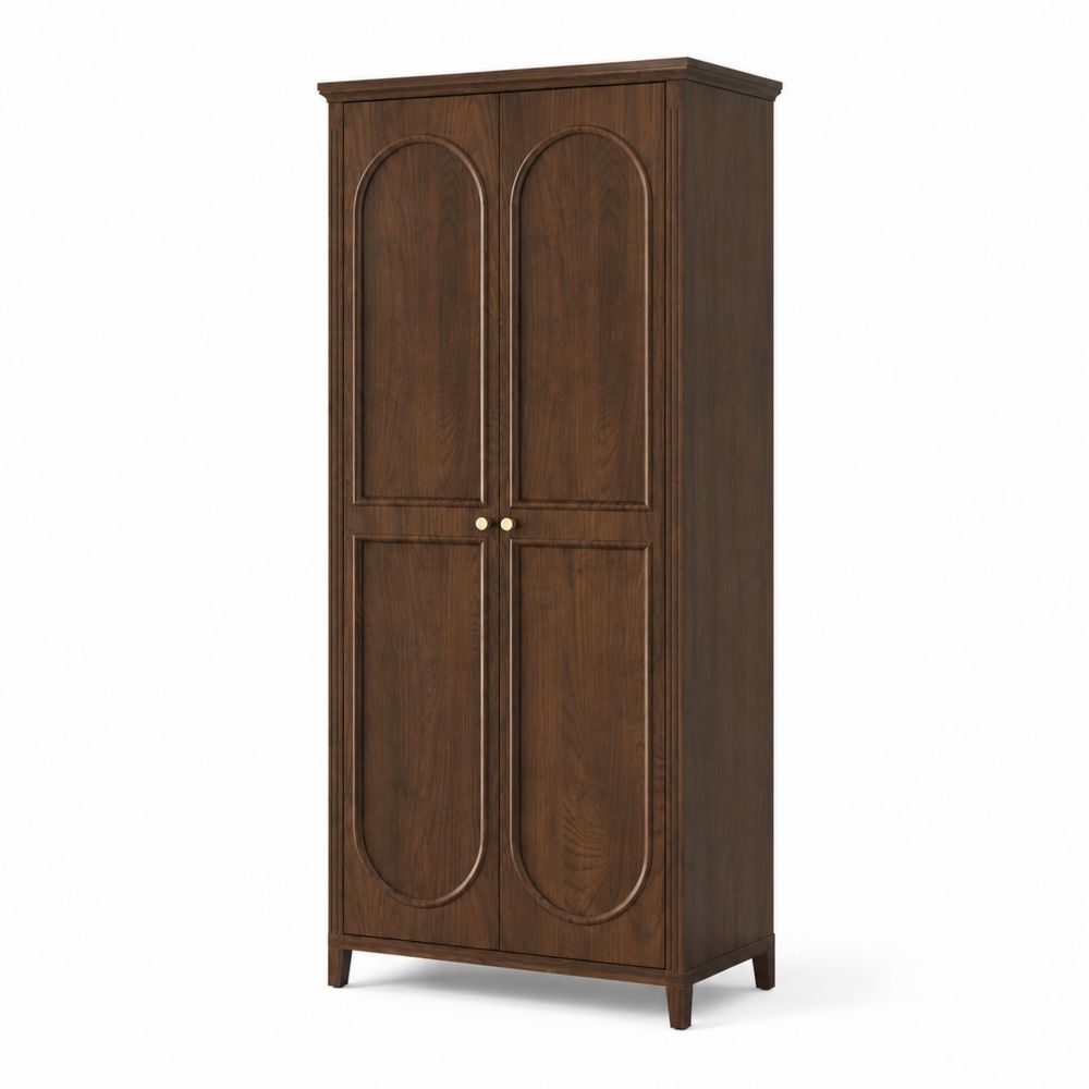 Armoire en Bois avec Double Porte 180x80x50 cm Marron-Homarven