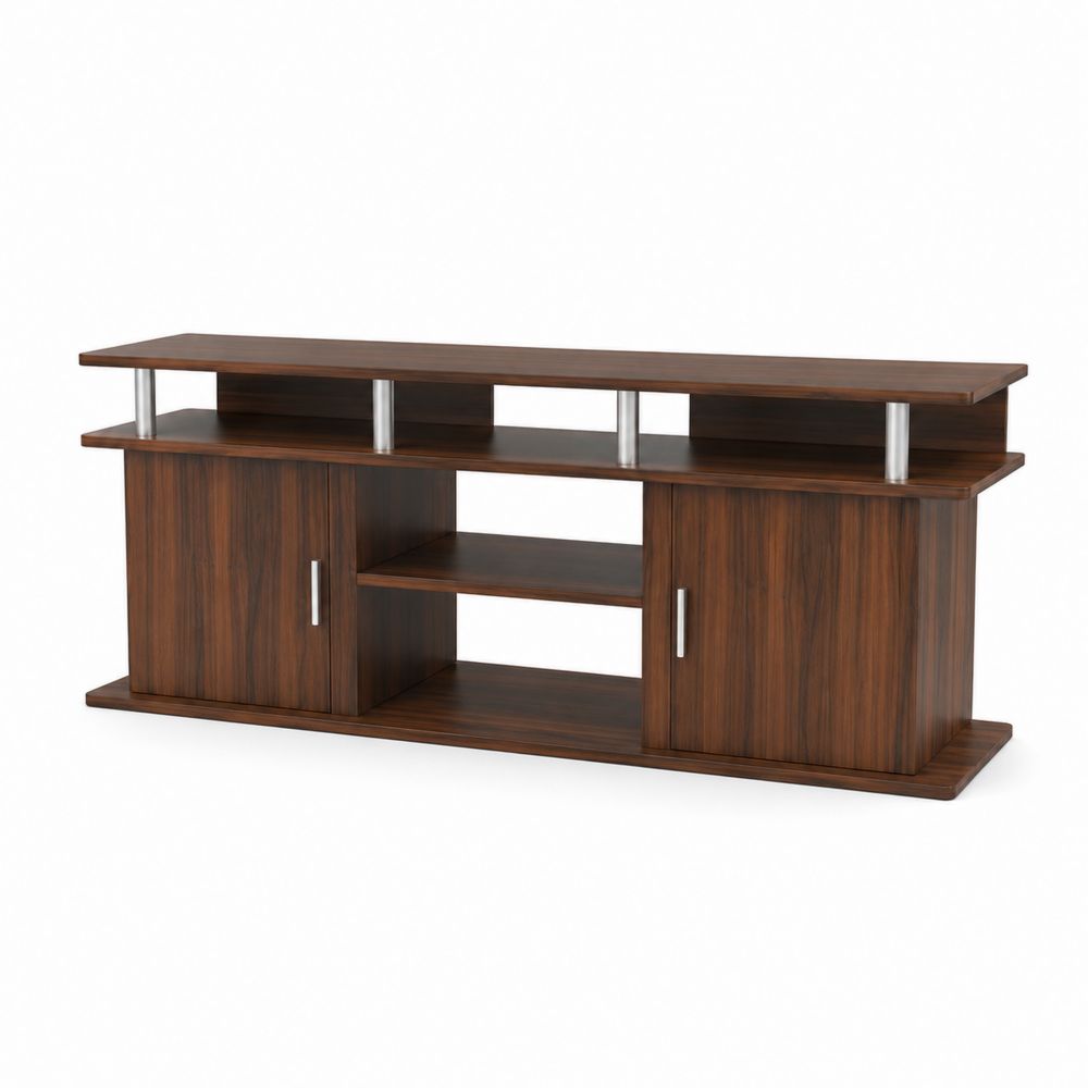 Meuble TV en bois et métal 180x40x60 cm Brun-Homarven