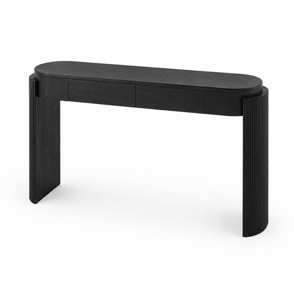 Console d'entrée en bois avec tiroirs 120x40x75 cm-Homarven