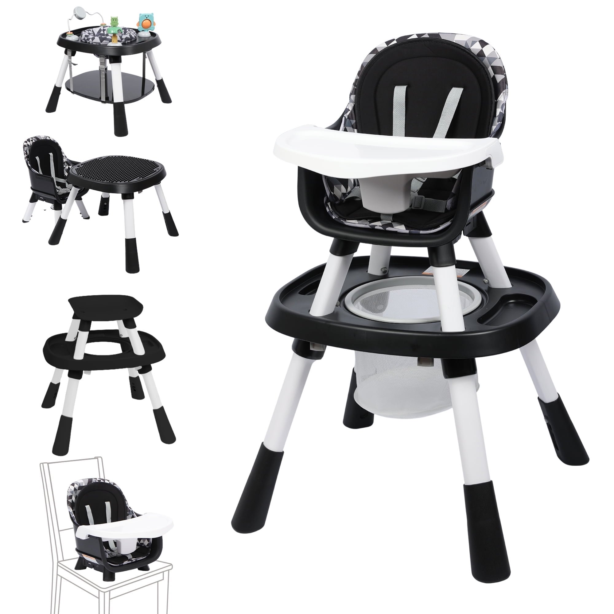 Guqiart 15-in-1 Portable Baby High Chair, Convertible High Chair for Babies and Toddlers