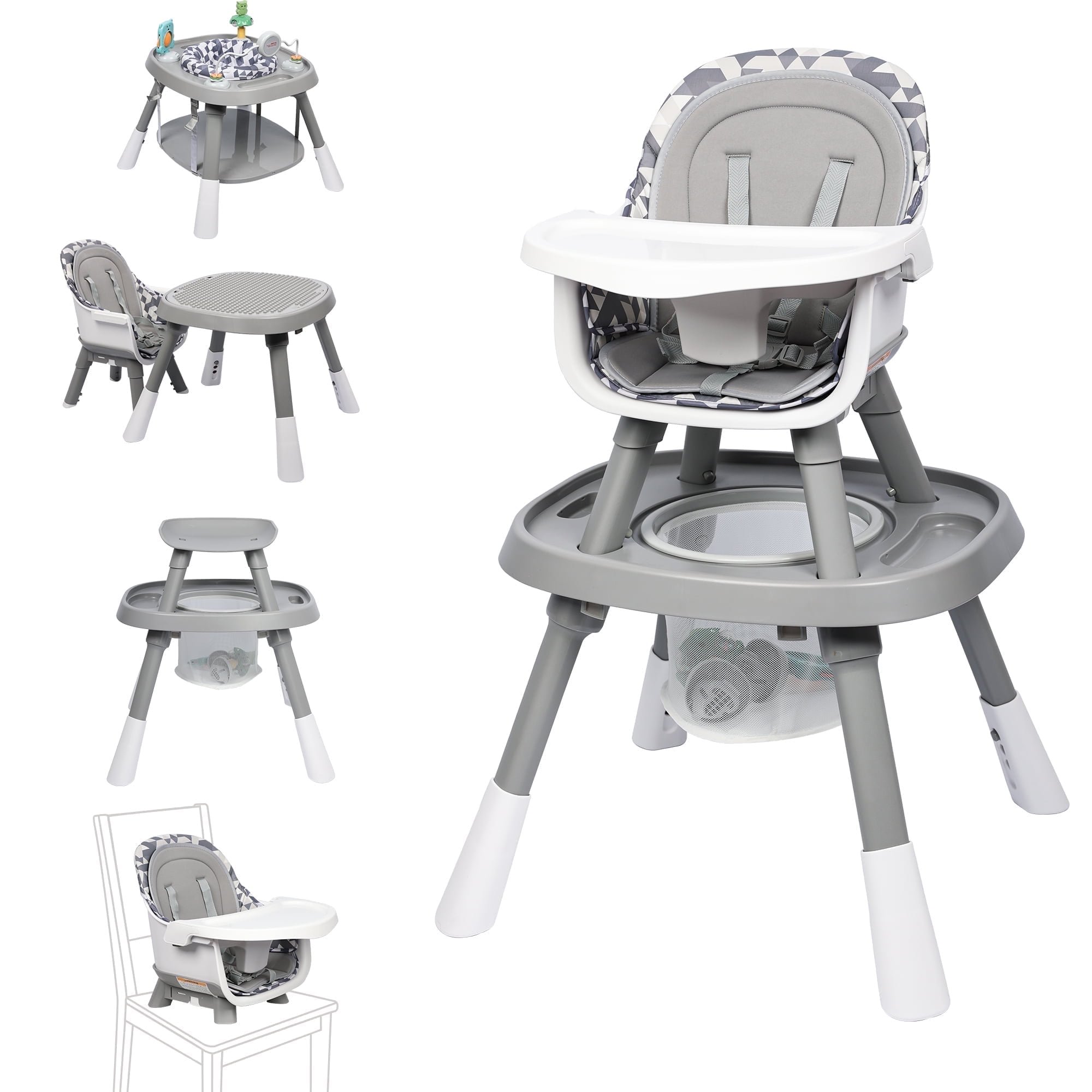 Guqiart 15-in-1 Portable Baby High Chair, Convertible High Chair for Babies and Toddlers
